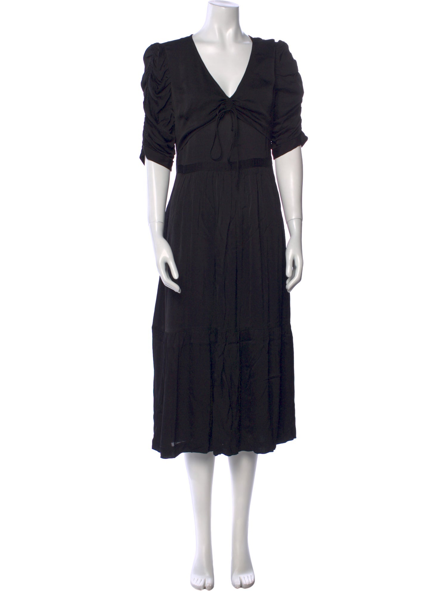 BA&SH V-Neck Midi Length Dress