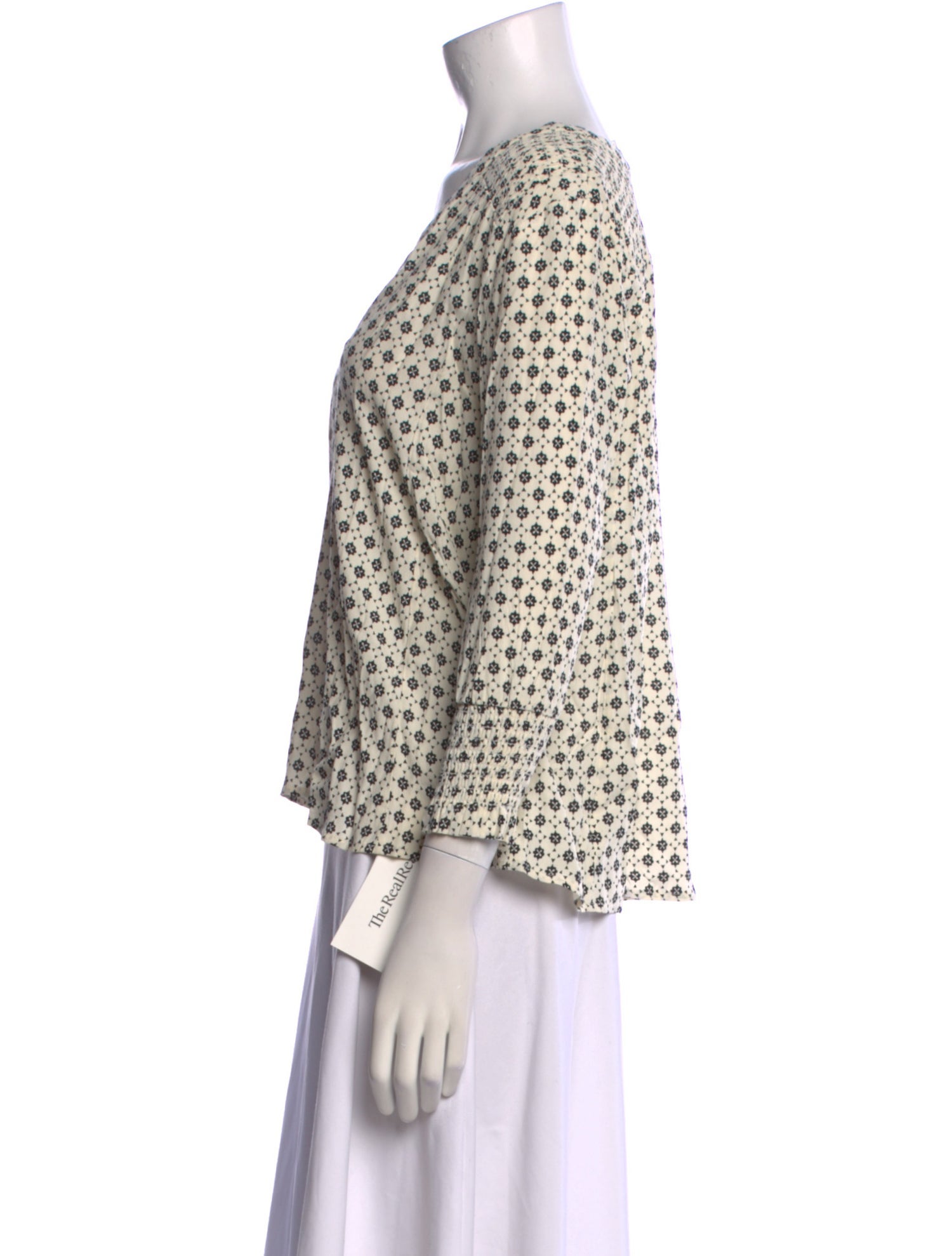 BA&SH Printed V-Neck Blouse
