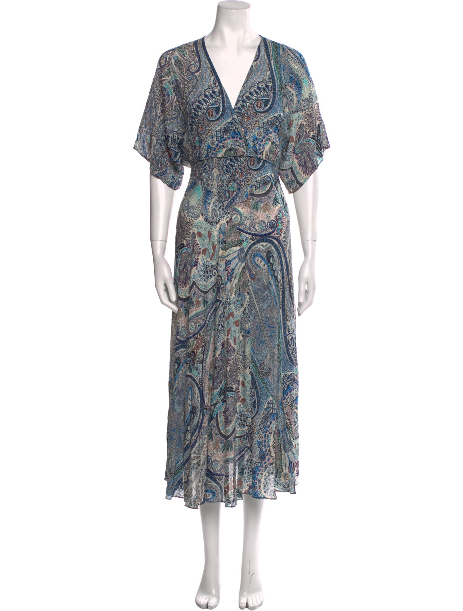 BA&SH Paisley Print Long Dress