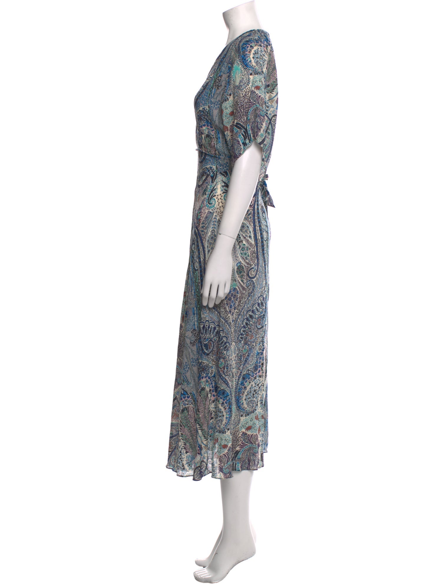 BA&SH Paisley Print Long Dress