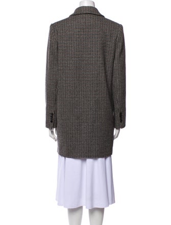 BA&SH Wool Houndstooth Print Peacoat