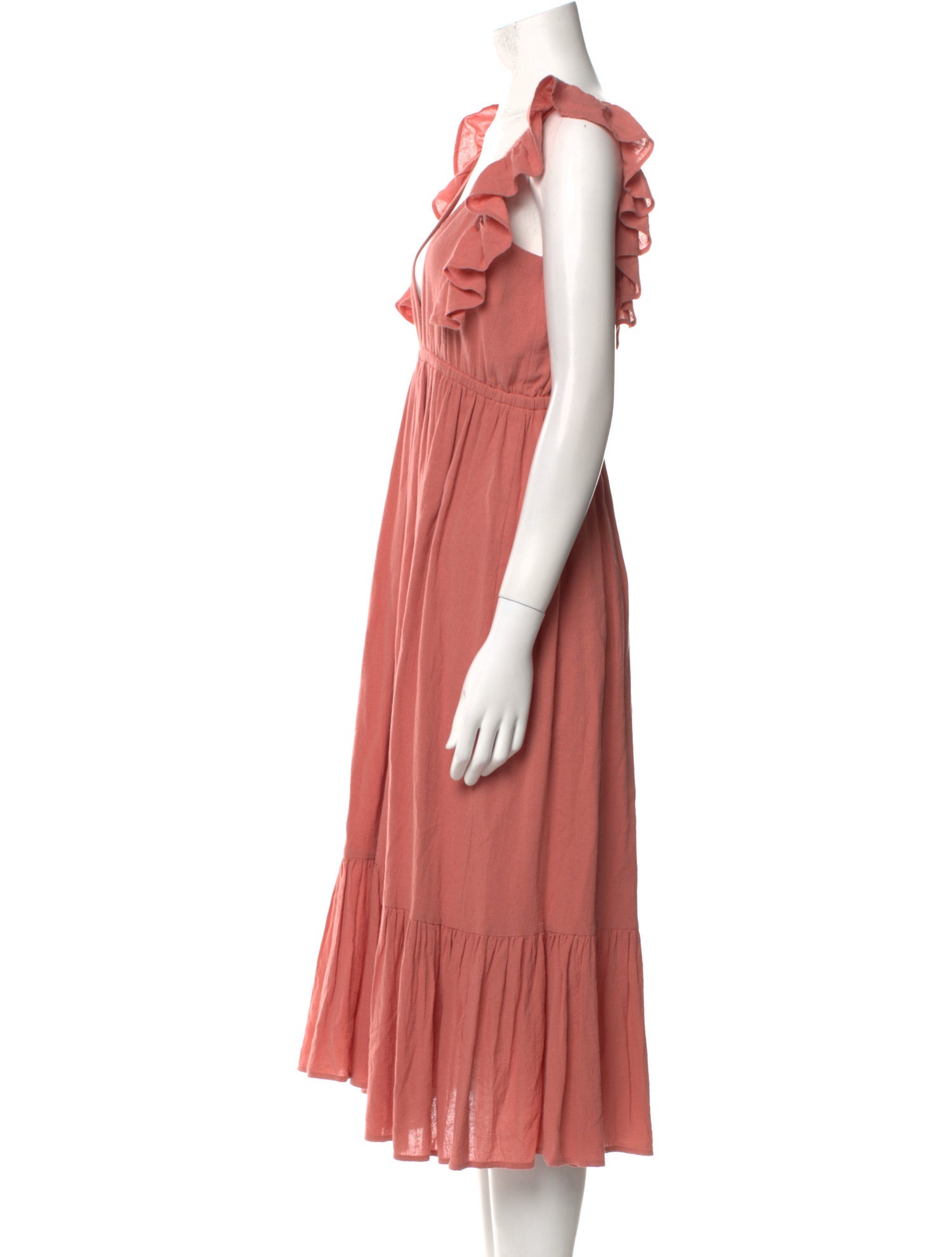 BA&SH V-Neck Midi Length Dress