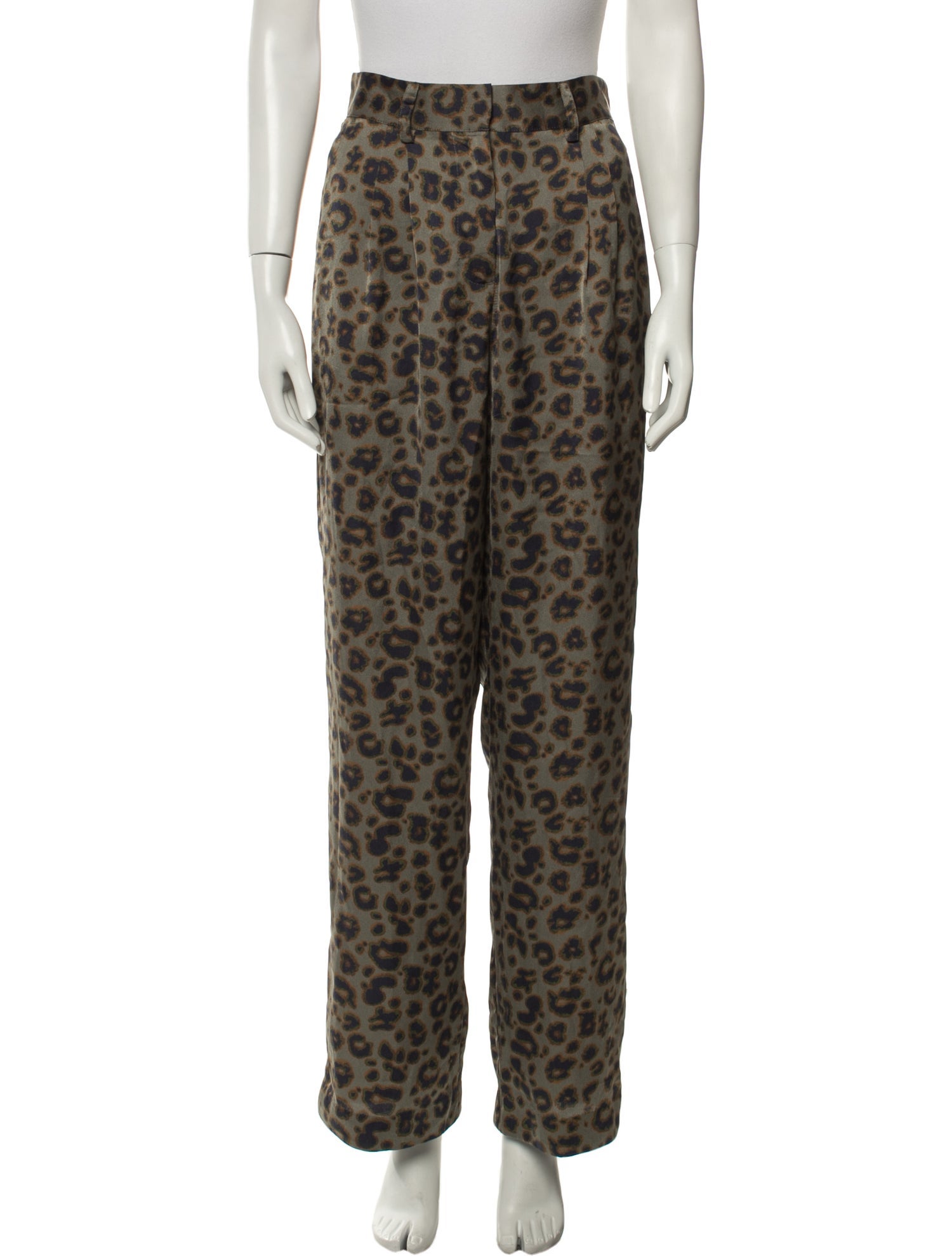 BA&SH Animal Print Wide Leg Pants w/ Tags