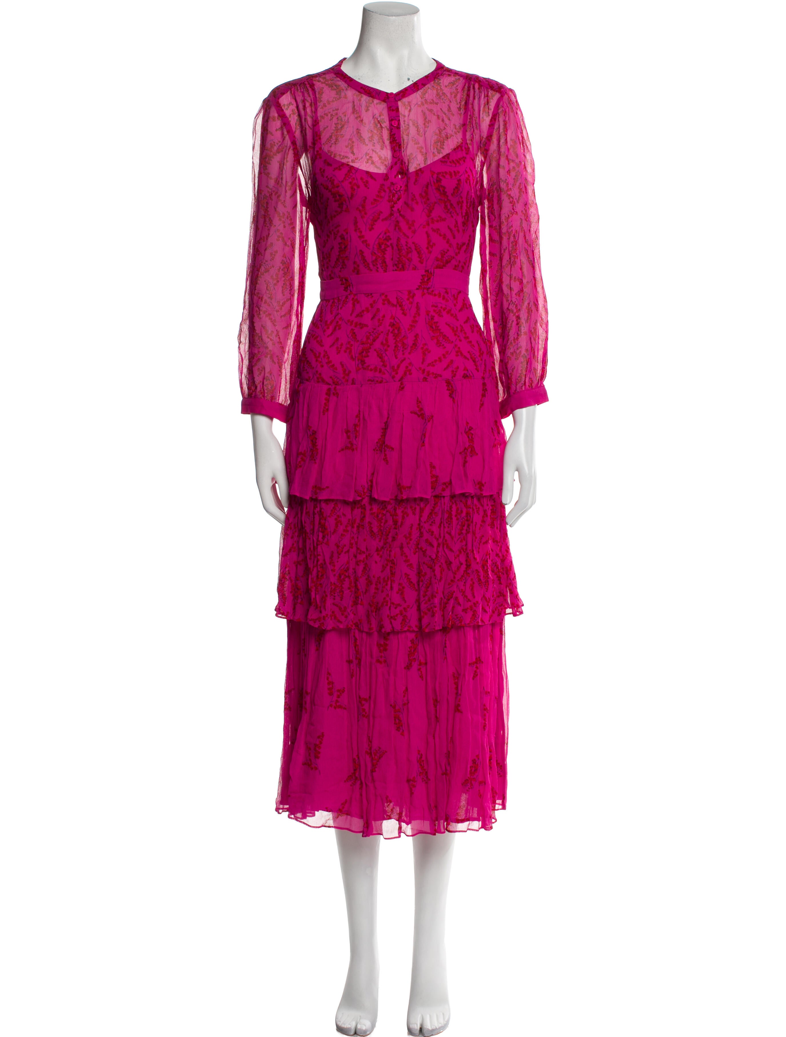 BA&SH Lace Pattern Long Dress