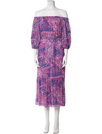 BA&SH Paisley Print Long Dress