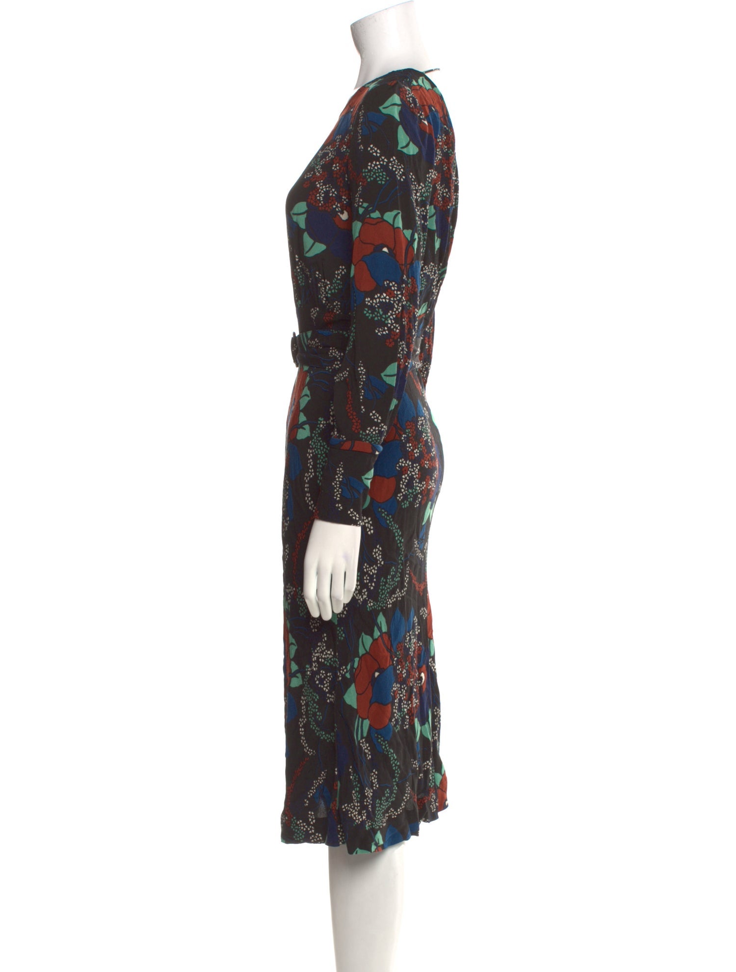 BA&SH Printed Midi Length Dress
