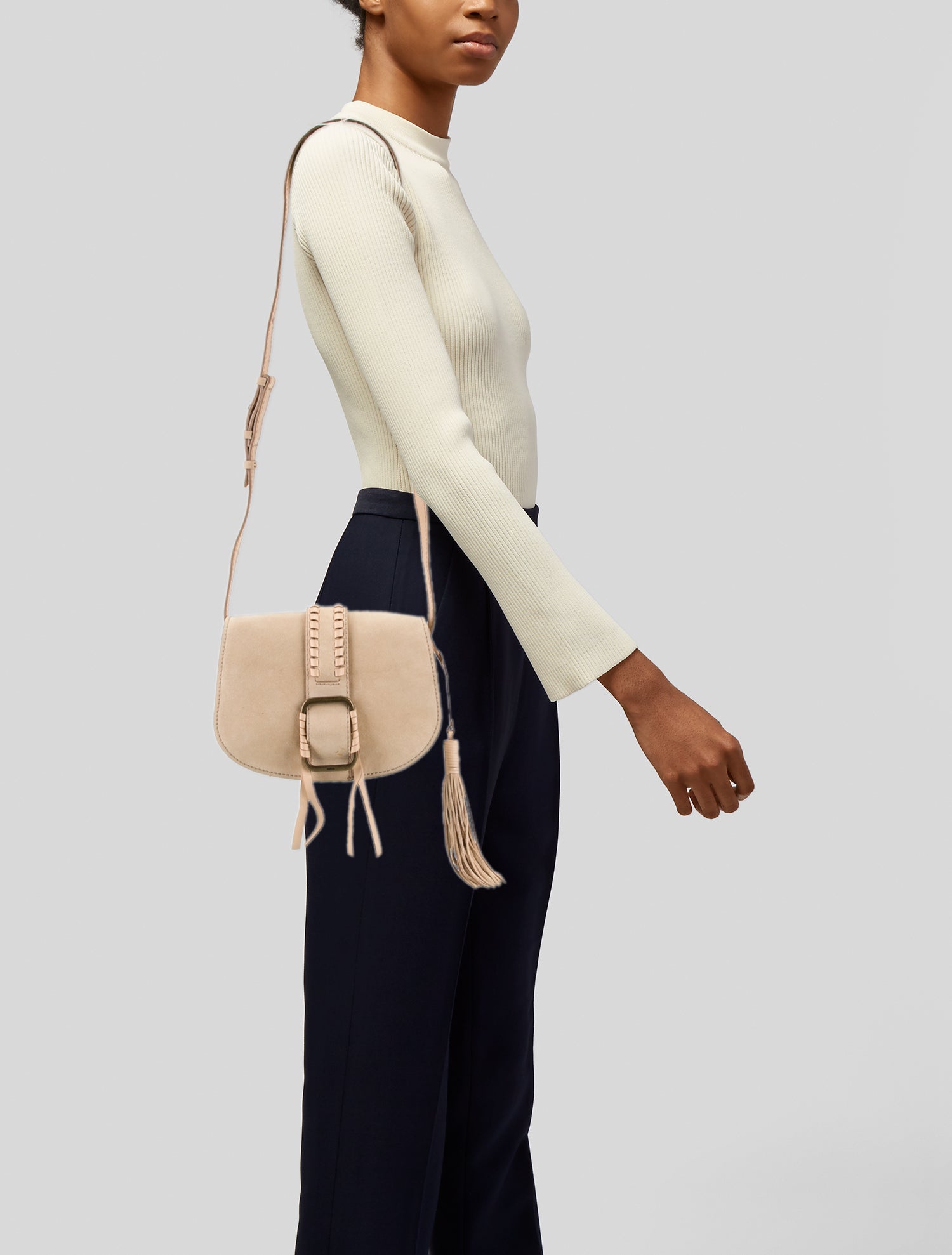 BA&SH Suede Shoulder Bag