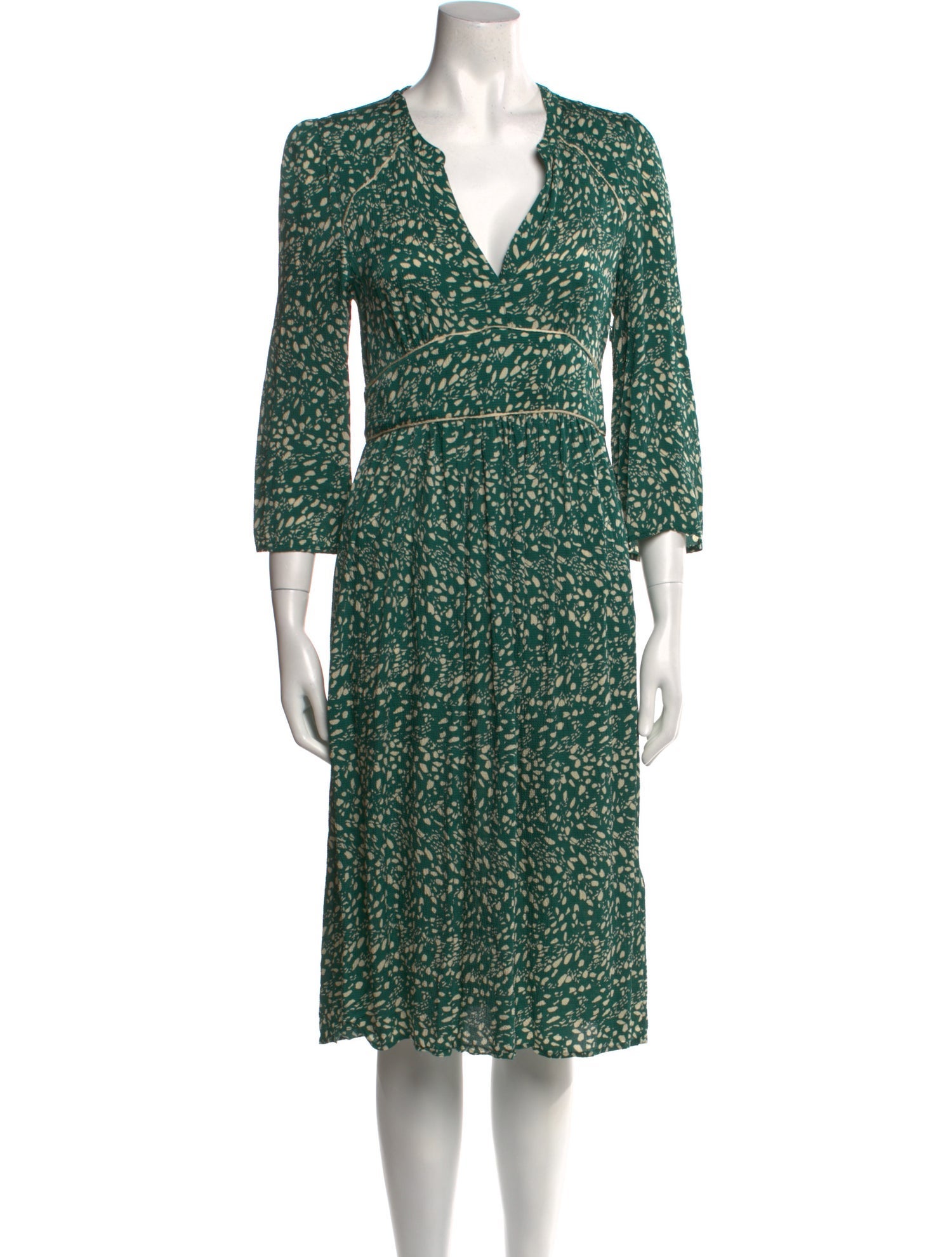 BA&SH Printed Midi Length Dress