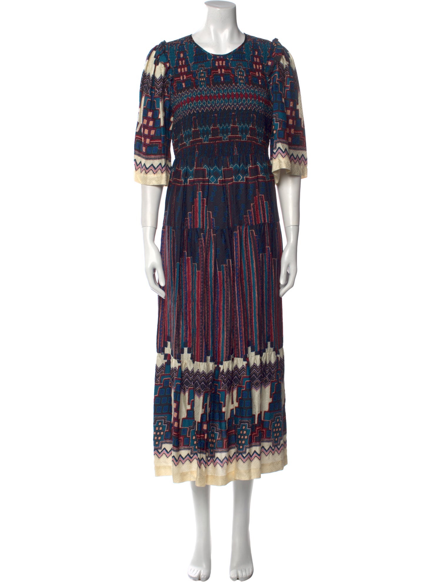 BA&SH Printed Long Dress