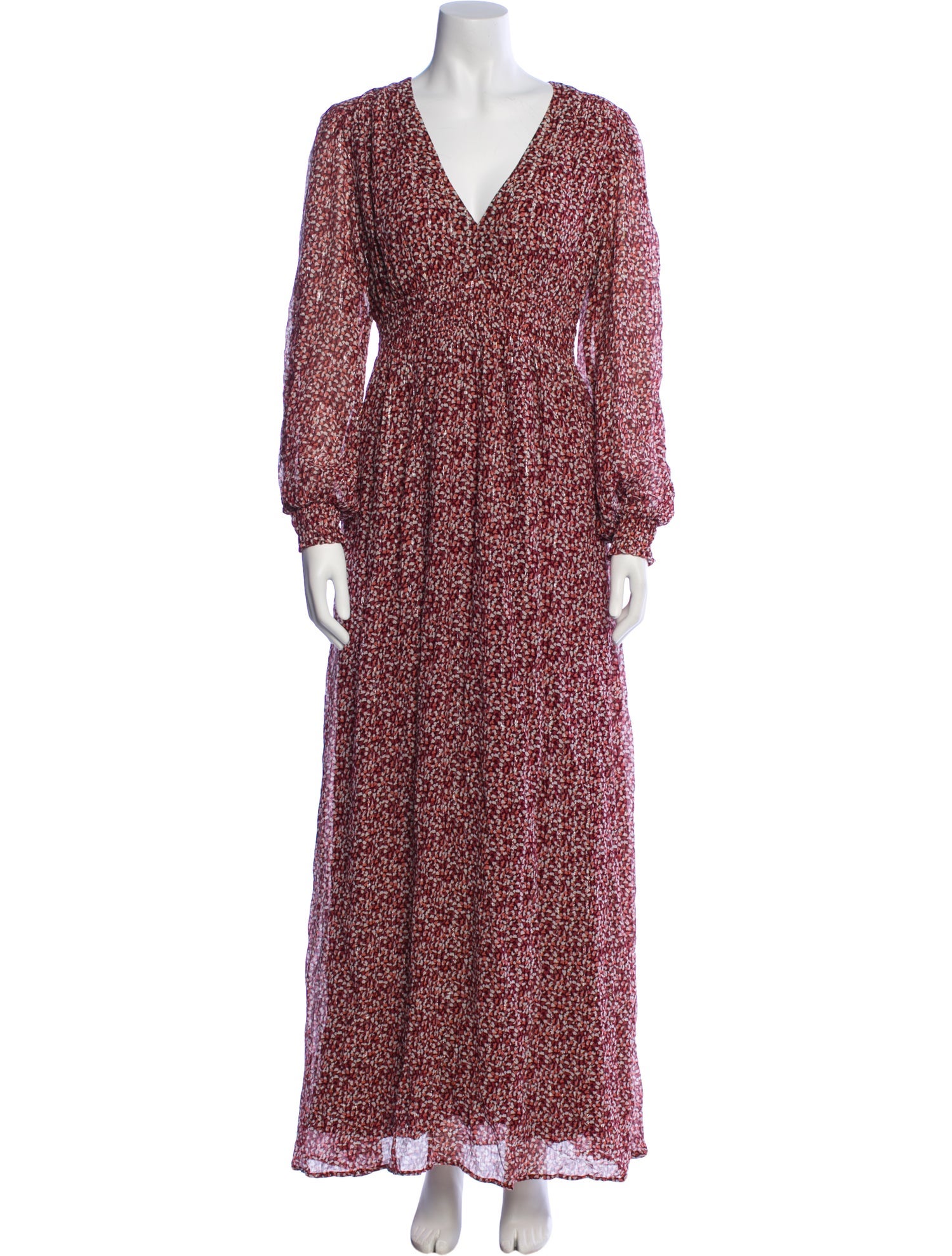 BA&SH Floral Print Long Dress w/ Tags