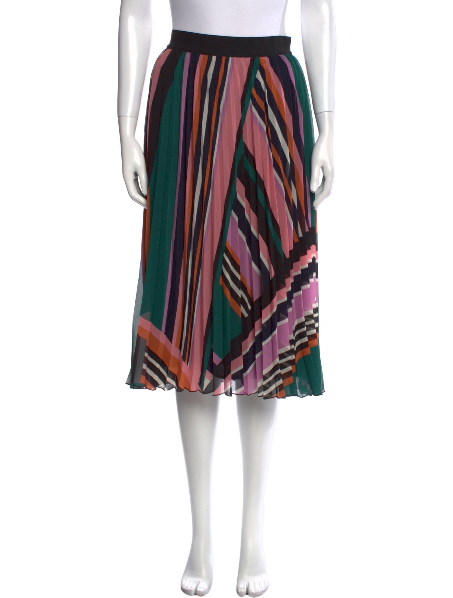 BA&SH Striped Knee-Length Skirt