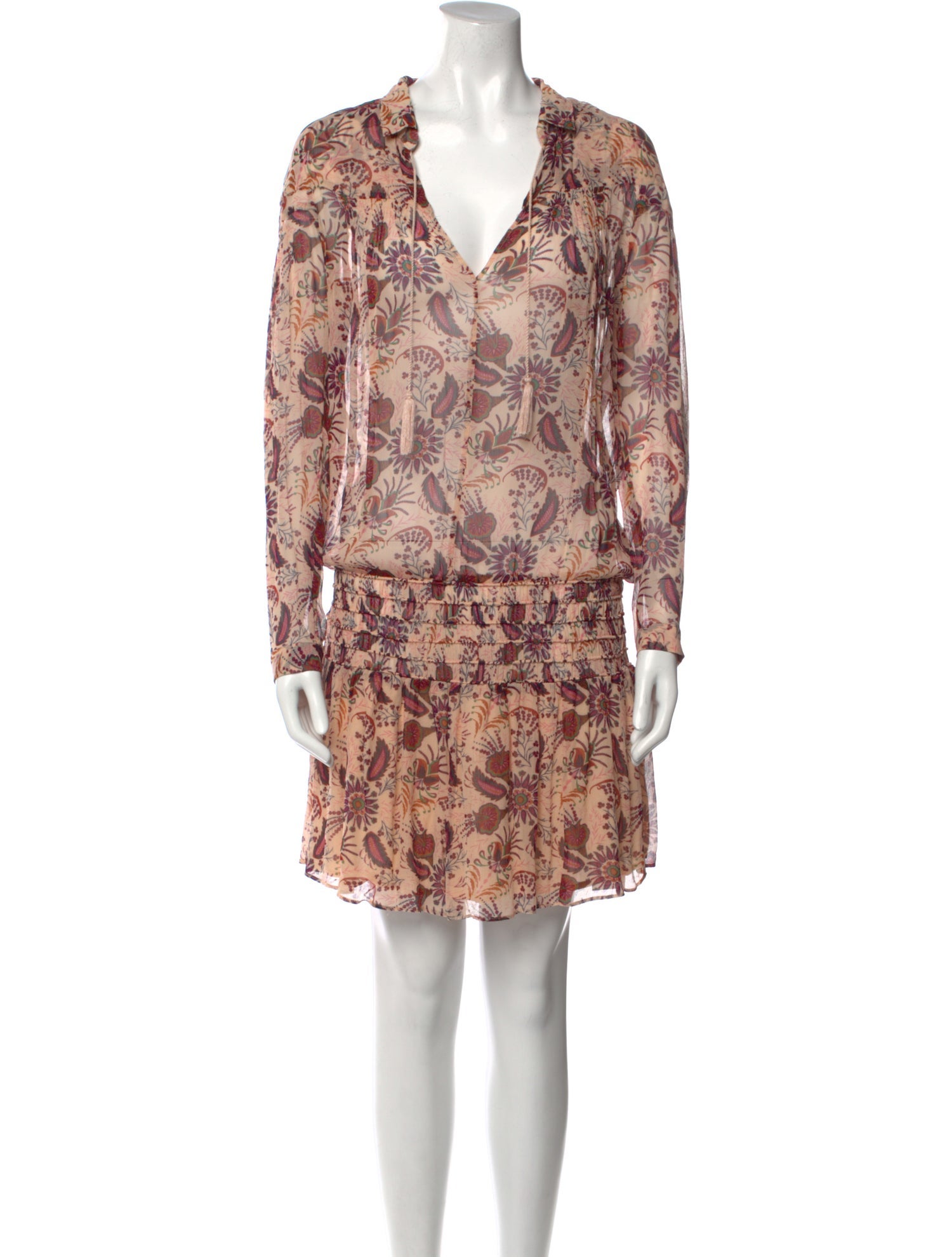 BA&SH Floral Print Knee-Length Dress