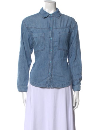 BA&SH Long Sleeve Button-Up Top