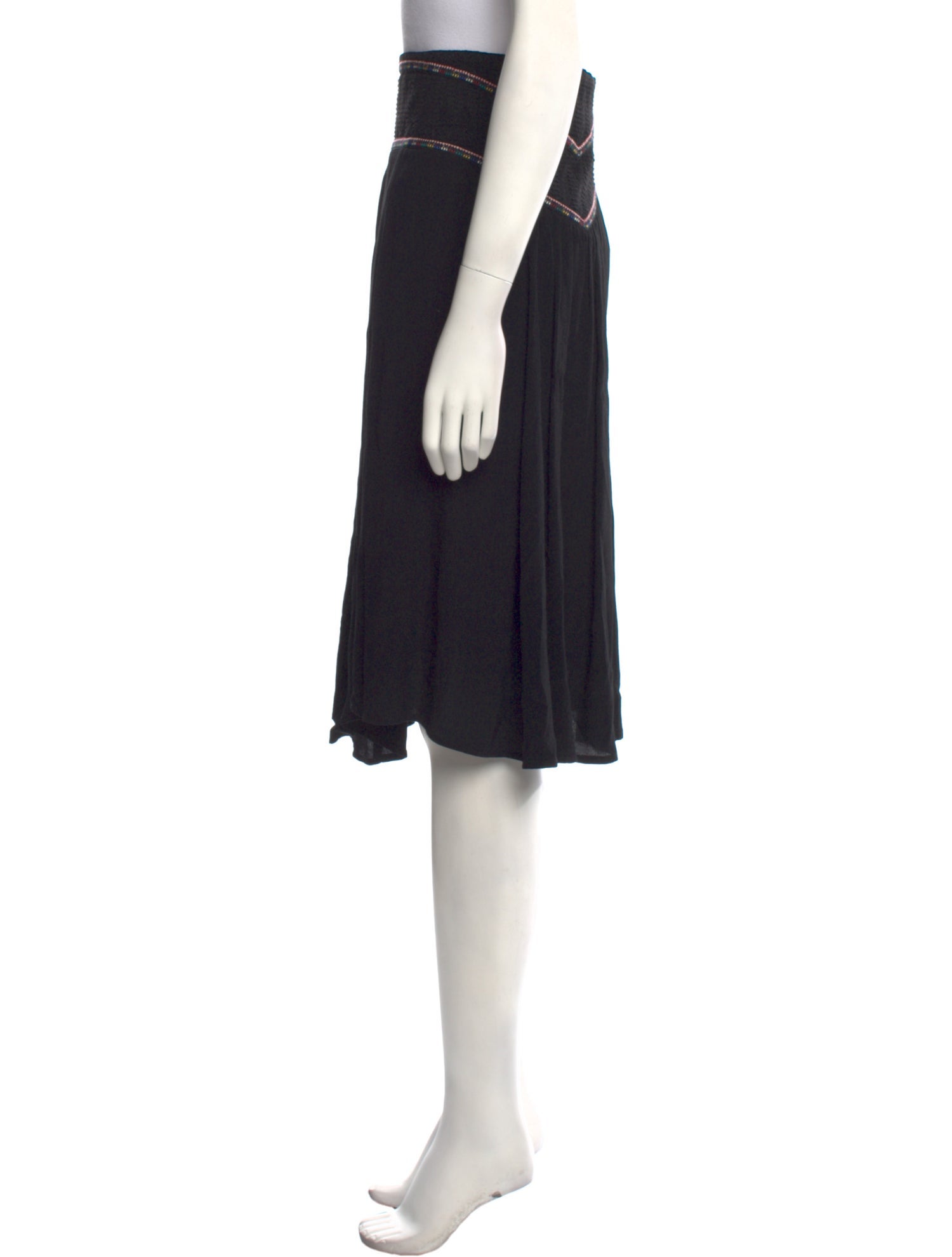 BA&SH Embroidered Accent Knee-Length Skirt