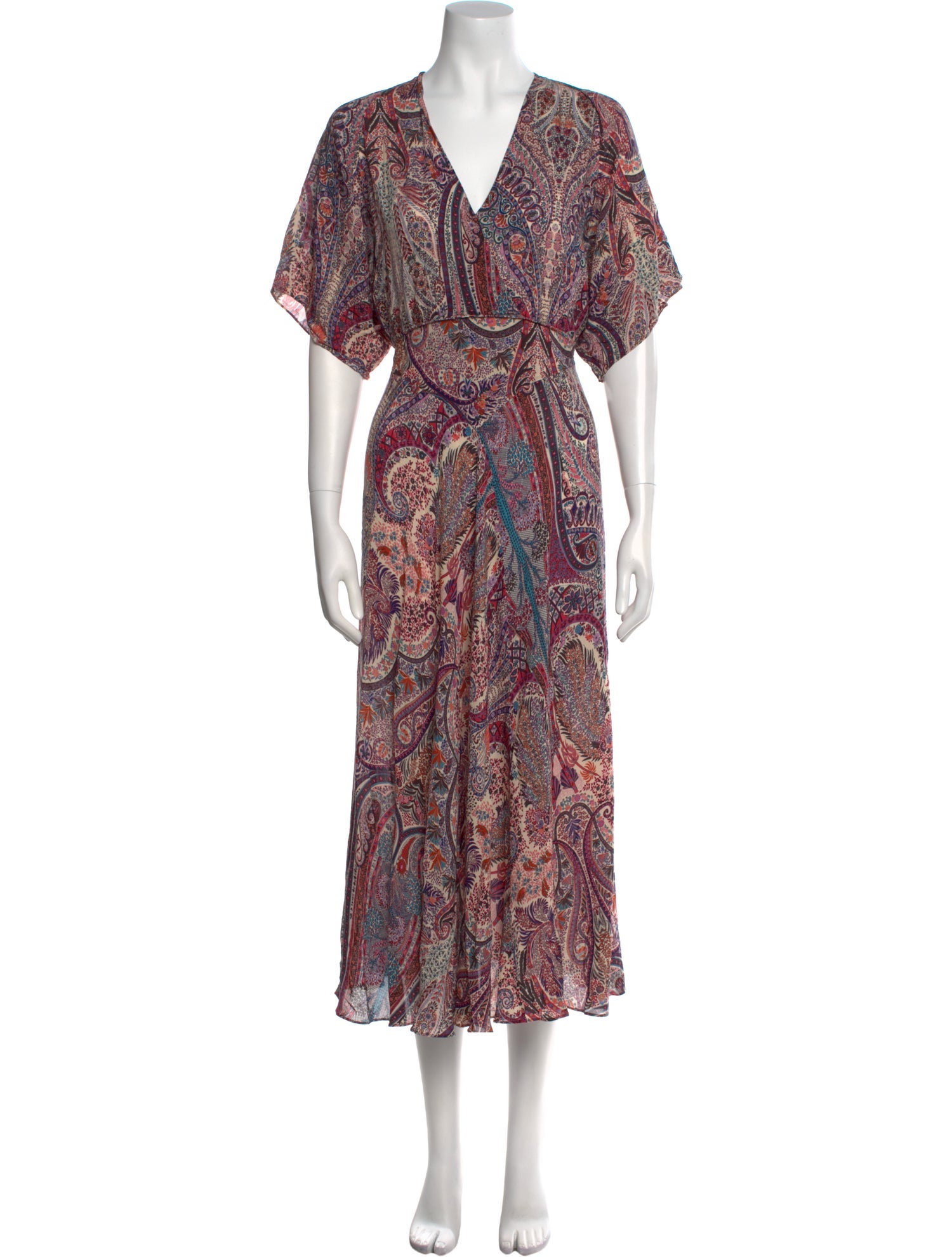 BA&SH Paisley Print Long Dress
