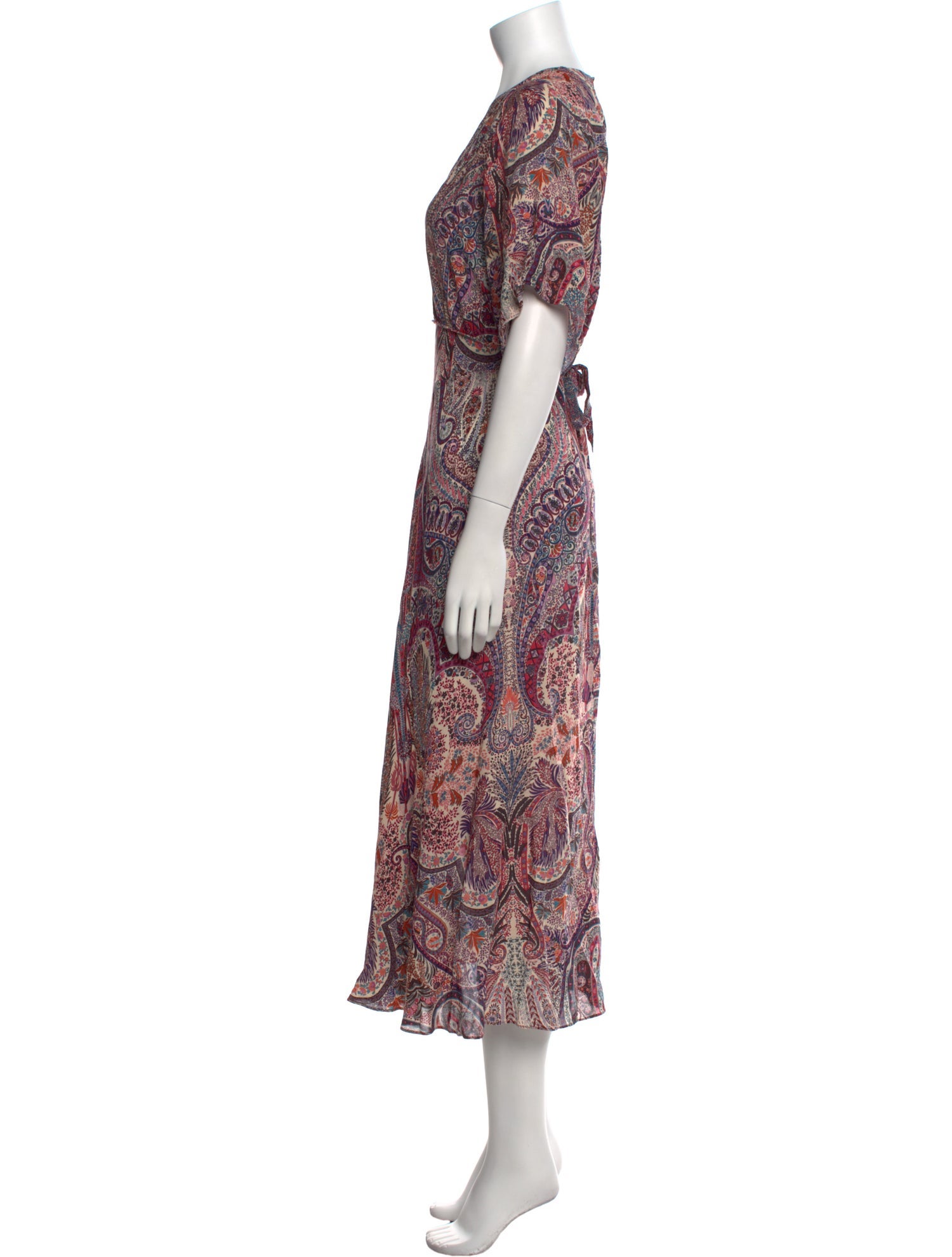 BA&SH Paisley Print Long Dress