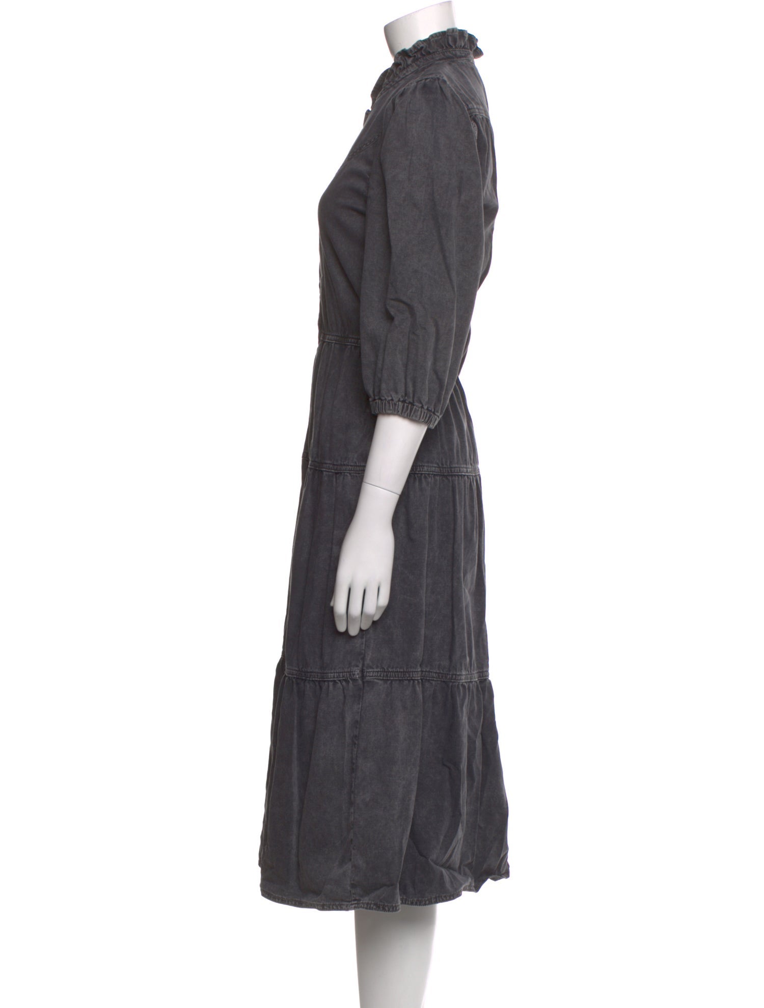 BA&SH Mock Neck Long Dress