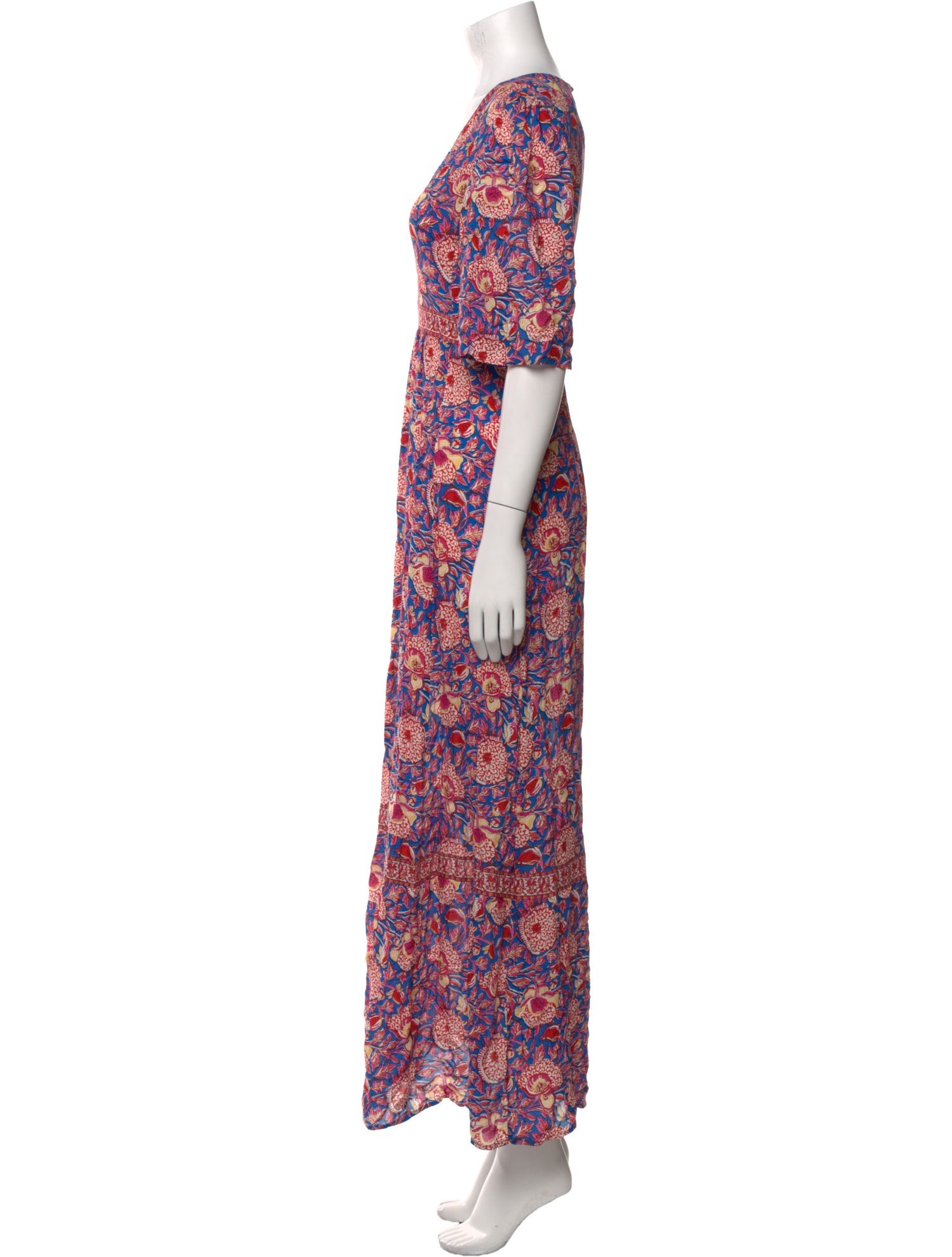 BA&SH Floral Print Long Dress