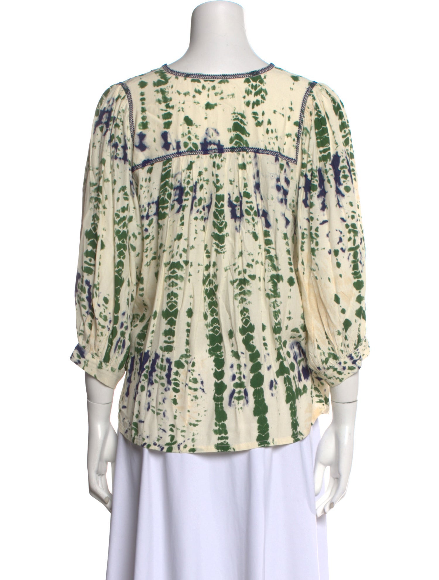 BA&SH Printed V-Neck Blouse
