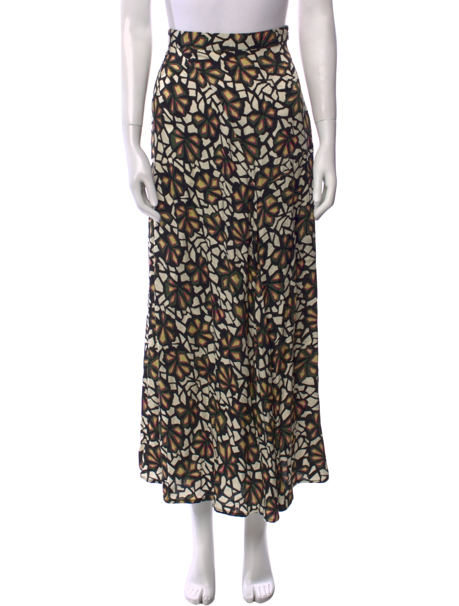 BA&SH Printed Midi Length Skirt