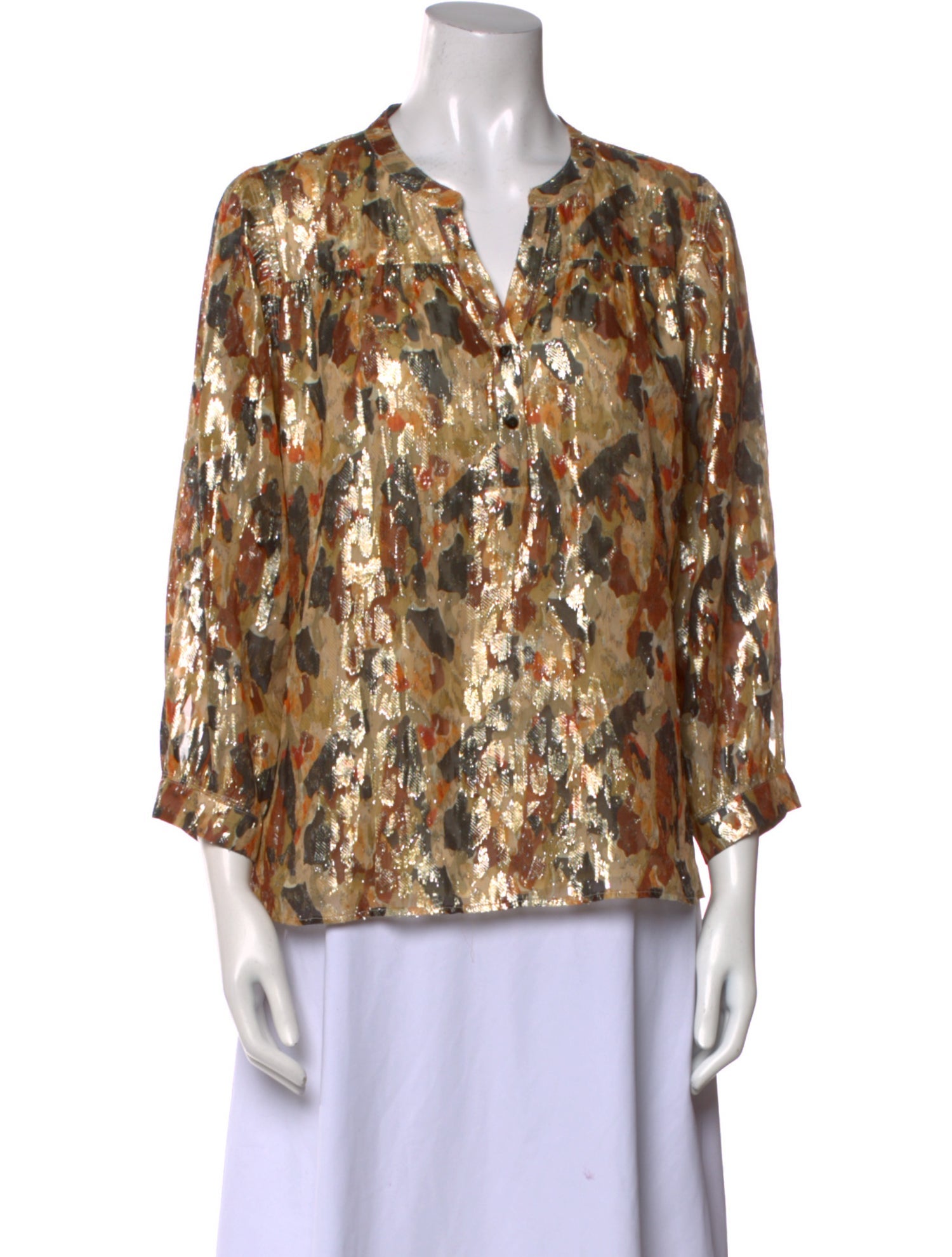 BA&SH Silk Printed Blouse