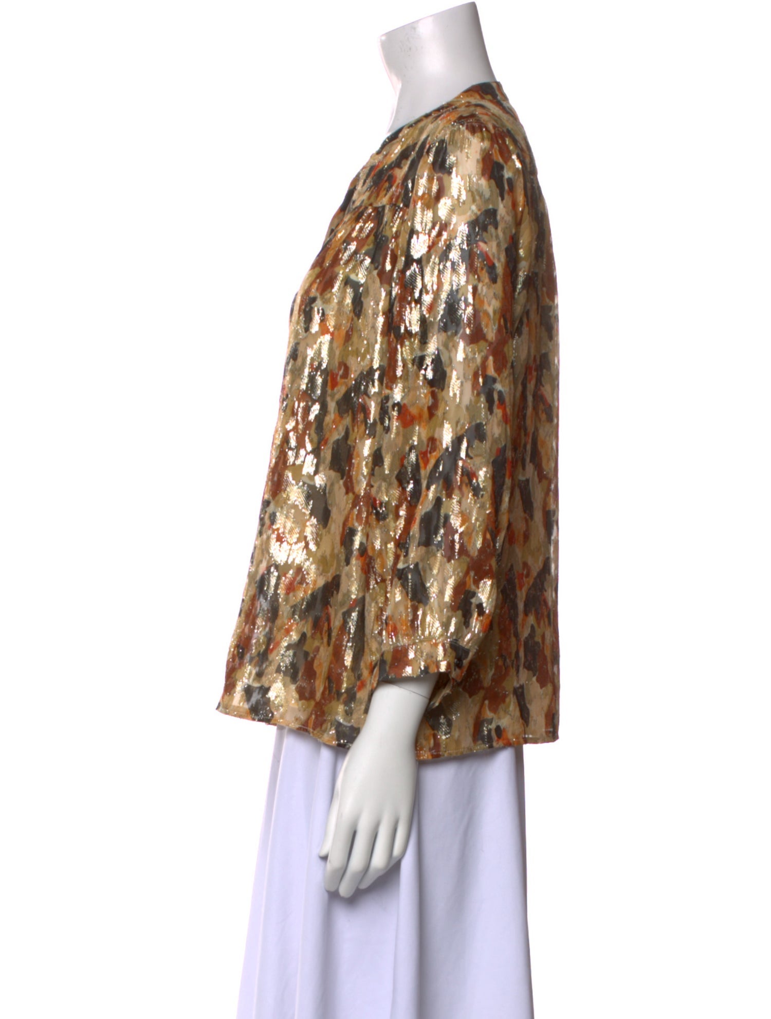BA&SH Silk Printed Blouse