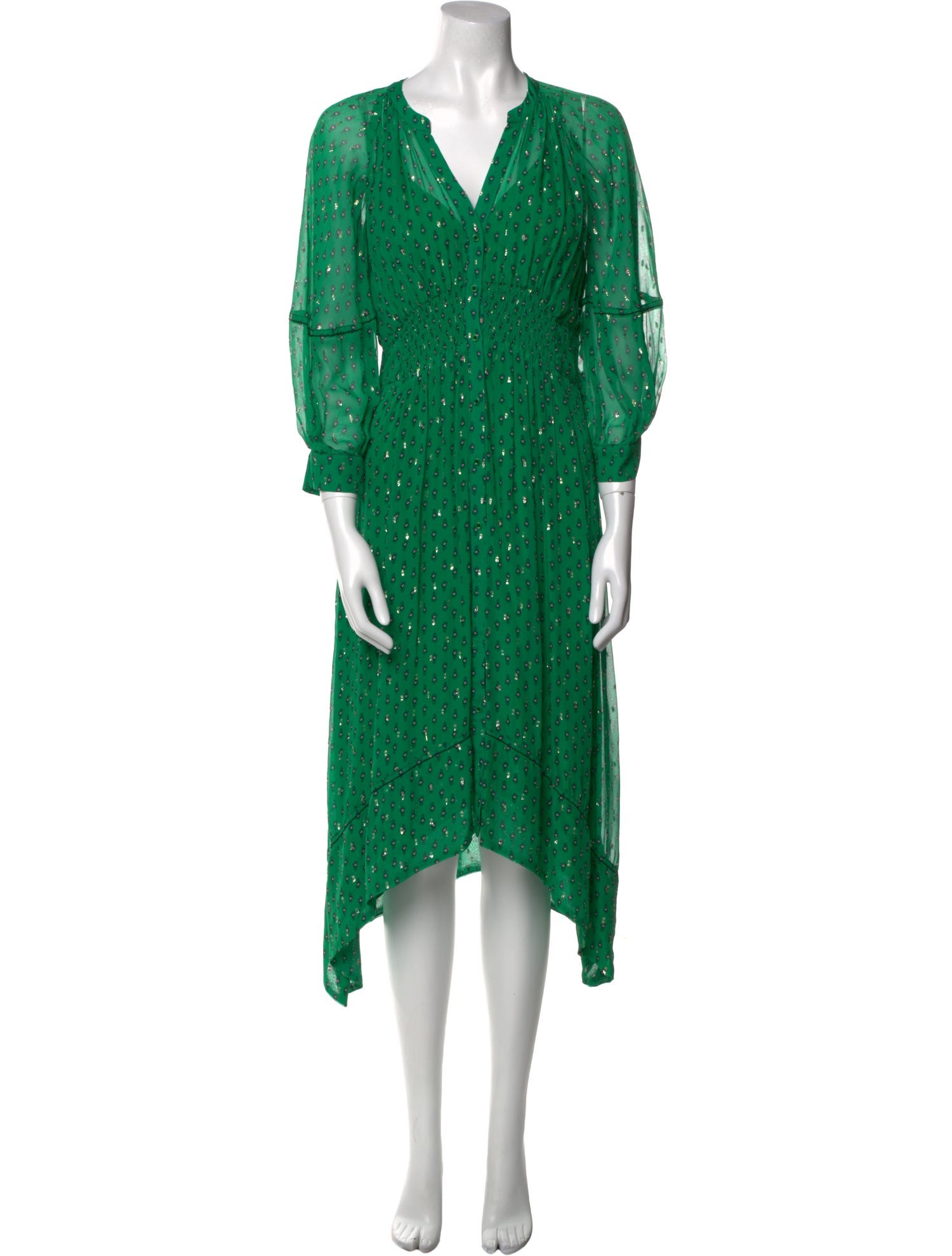 BA&SH Printed Long Dress