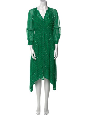 BA&SH Printed Long Dress