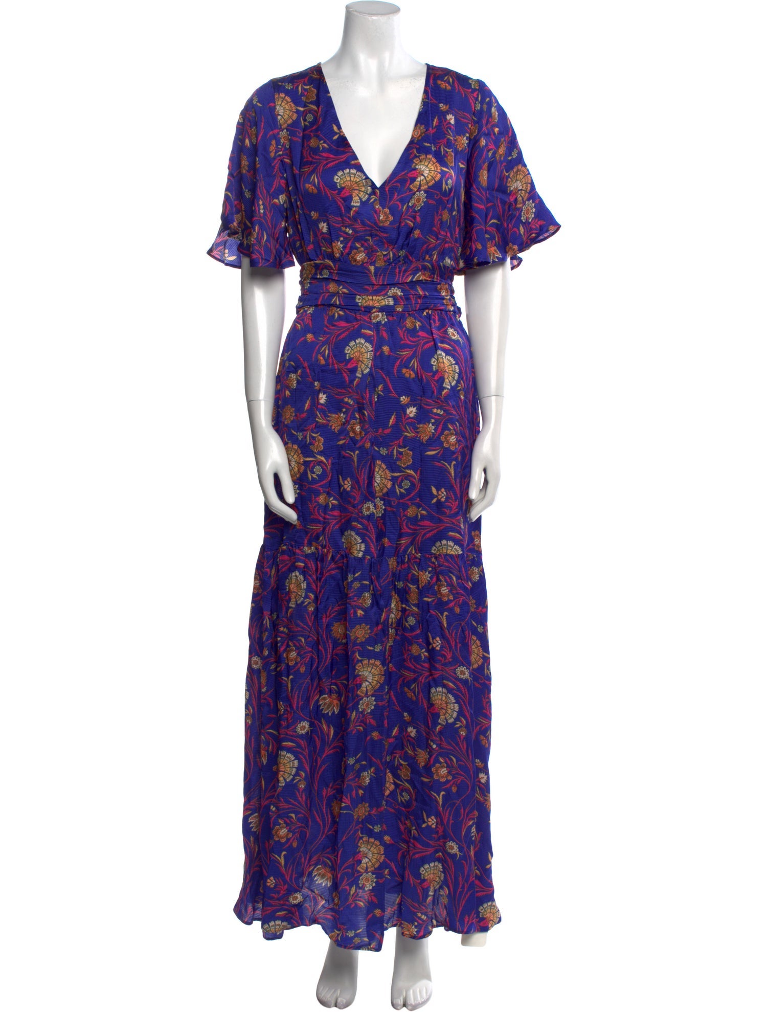 BA&SH Floral Print Long Dress w/ Tags