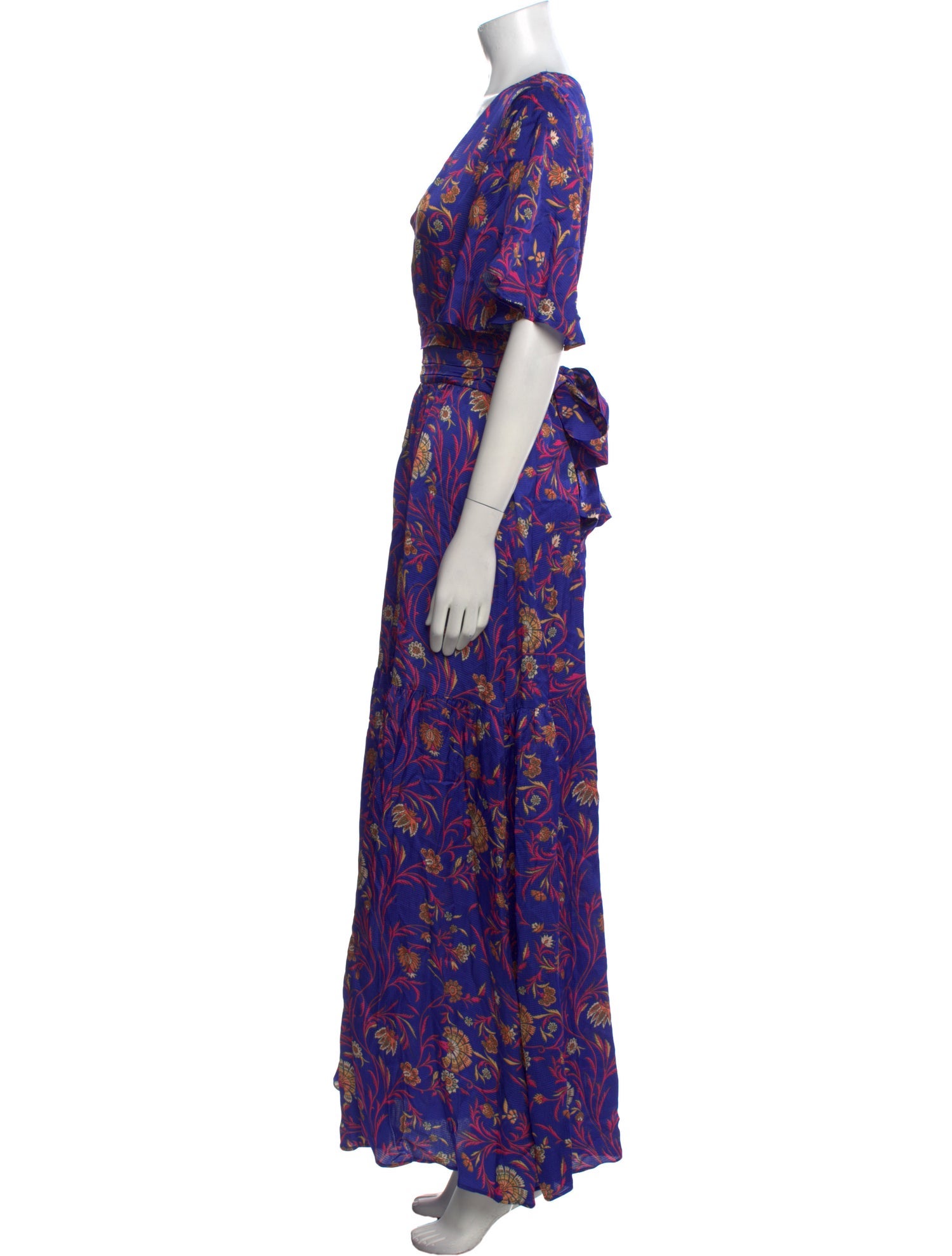 BA&SH Floral Print Long Dress w/ Tags