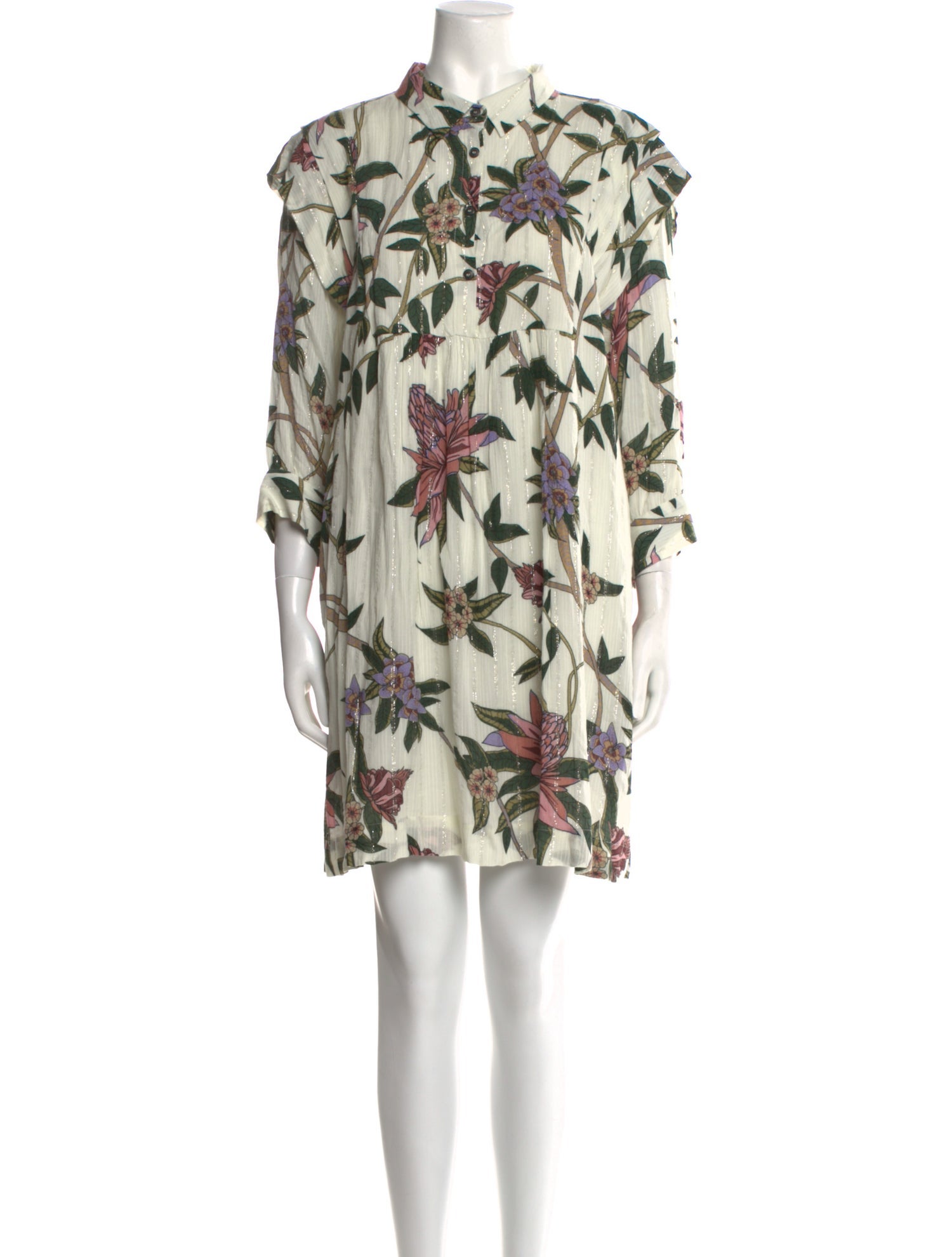 BA&SH Floral Print Mini Dress