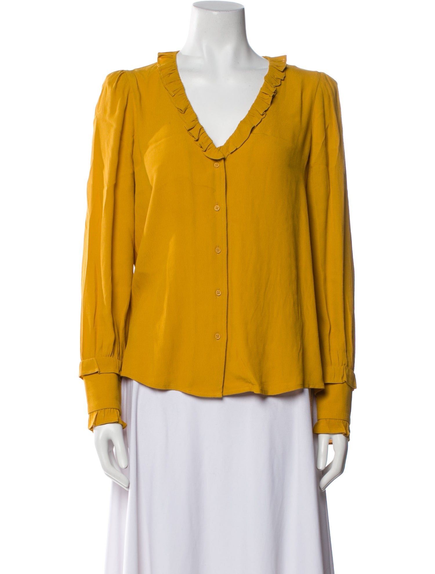 BA&SH V-Neck Long Sleeve Blouse