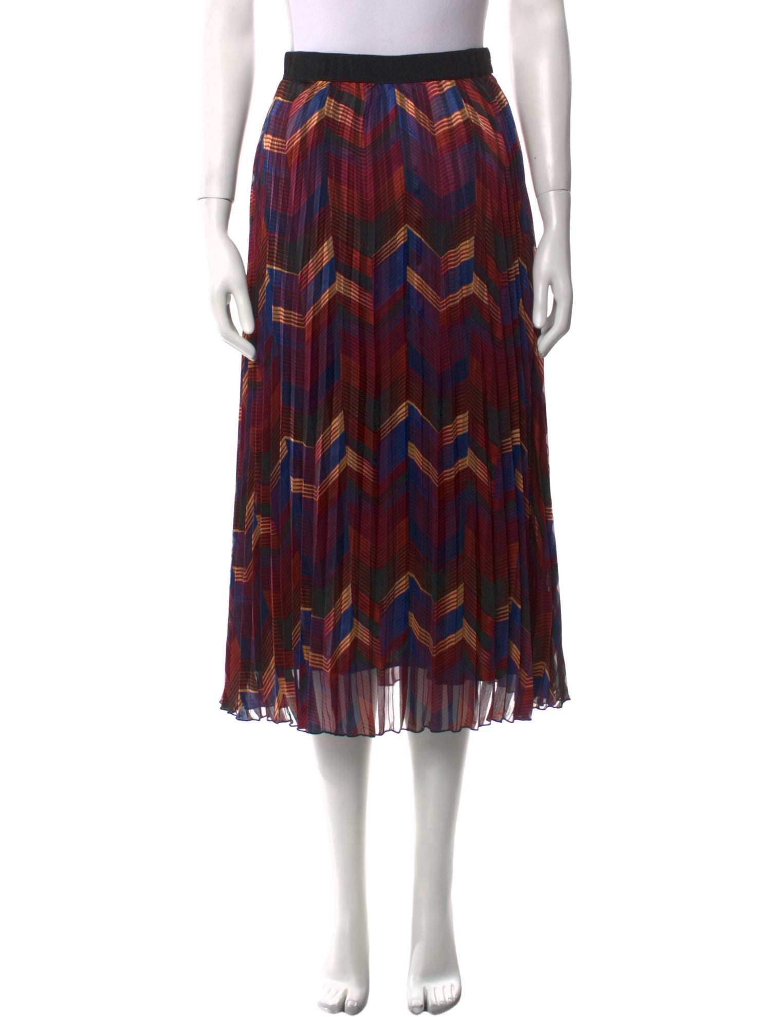 BA&SH Printed Midi Length Skirt