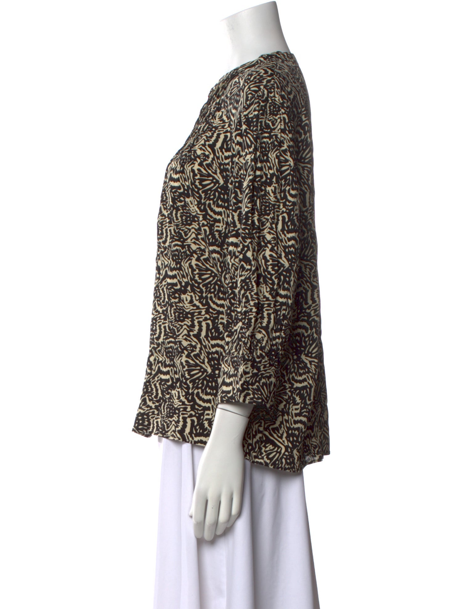 BA&SH Printed Crew Neck Blouse