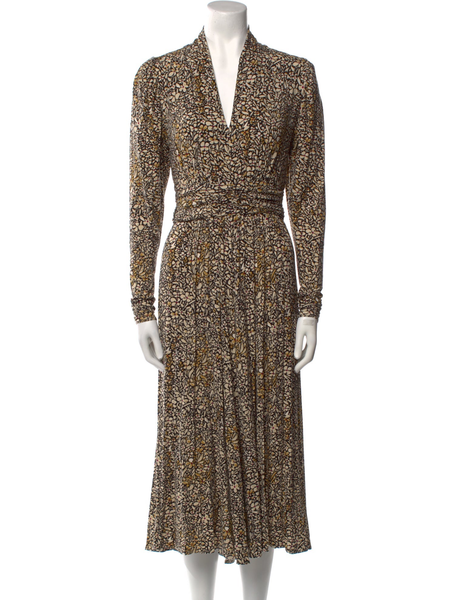 BA&SH Printed Midi Length Dress