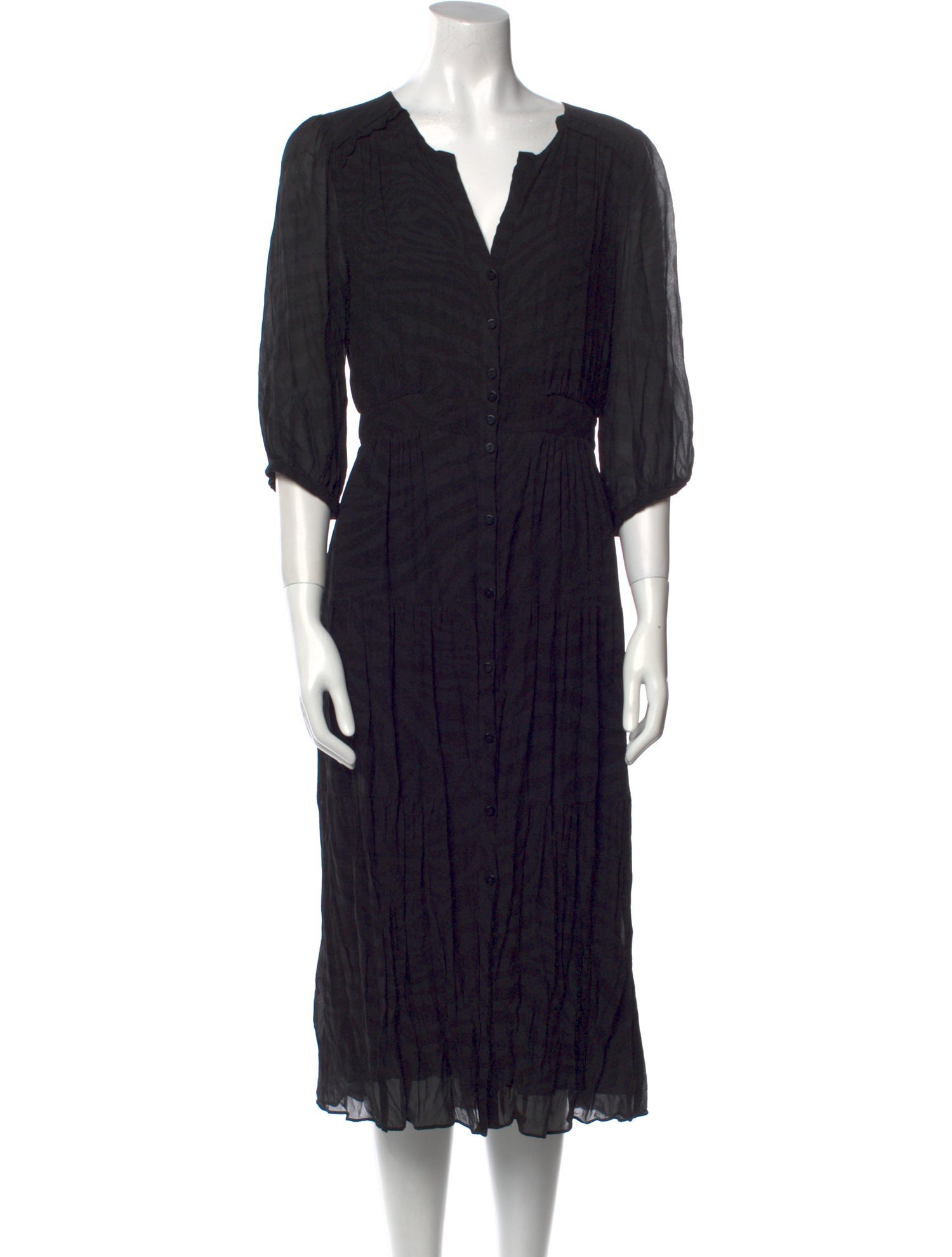 BA&SH V-Neck Midi Length Dress