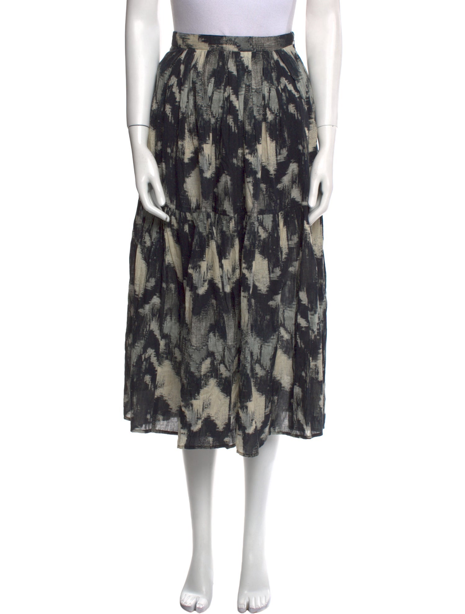 BA&SH Printed Midi Length Skirt