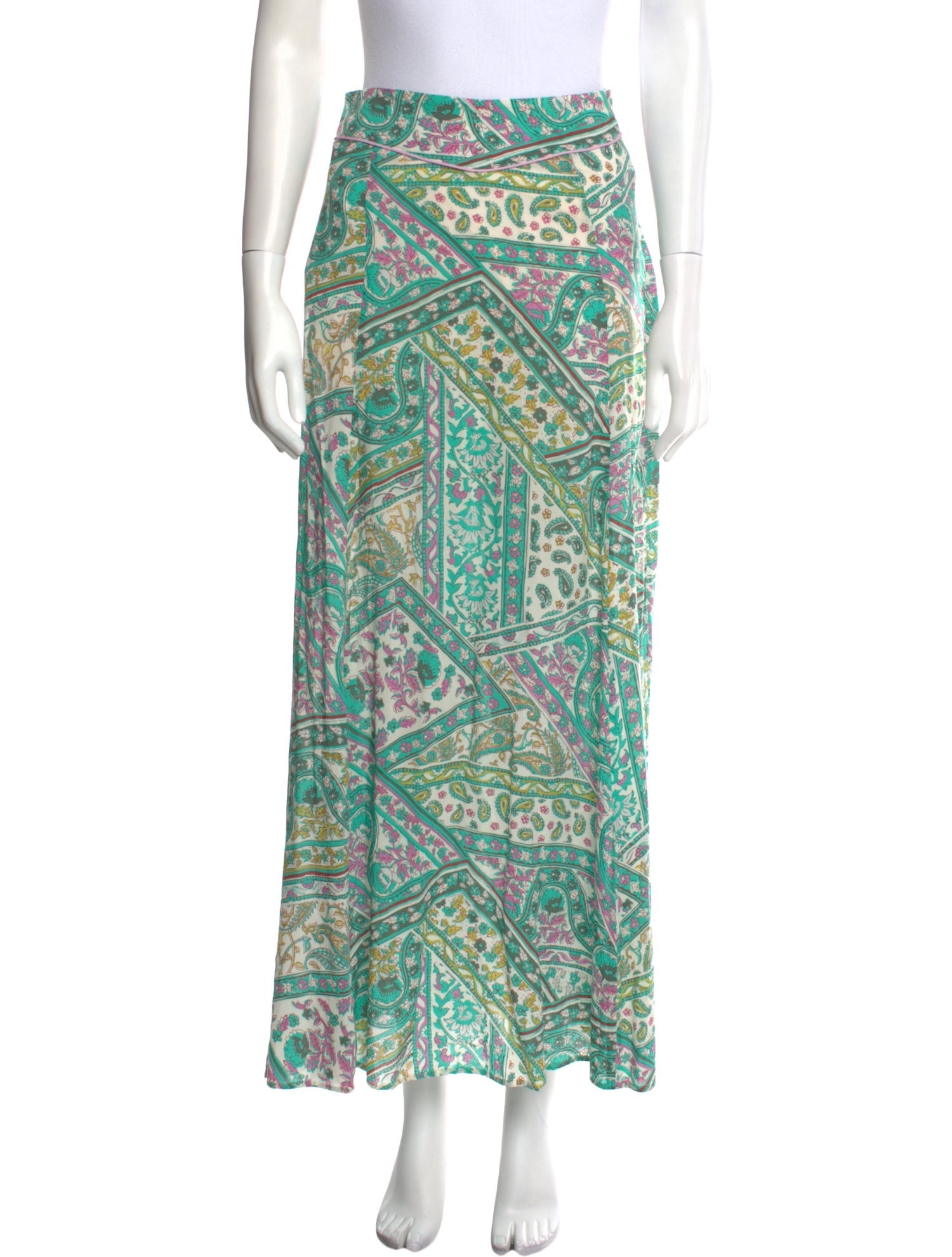 BA&SH Paisley Print Midi Length Skirt
