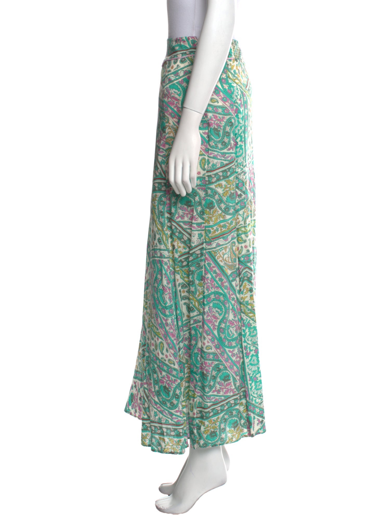 BA&SH Paisley Print Midi Length Skirt