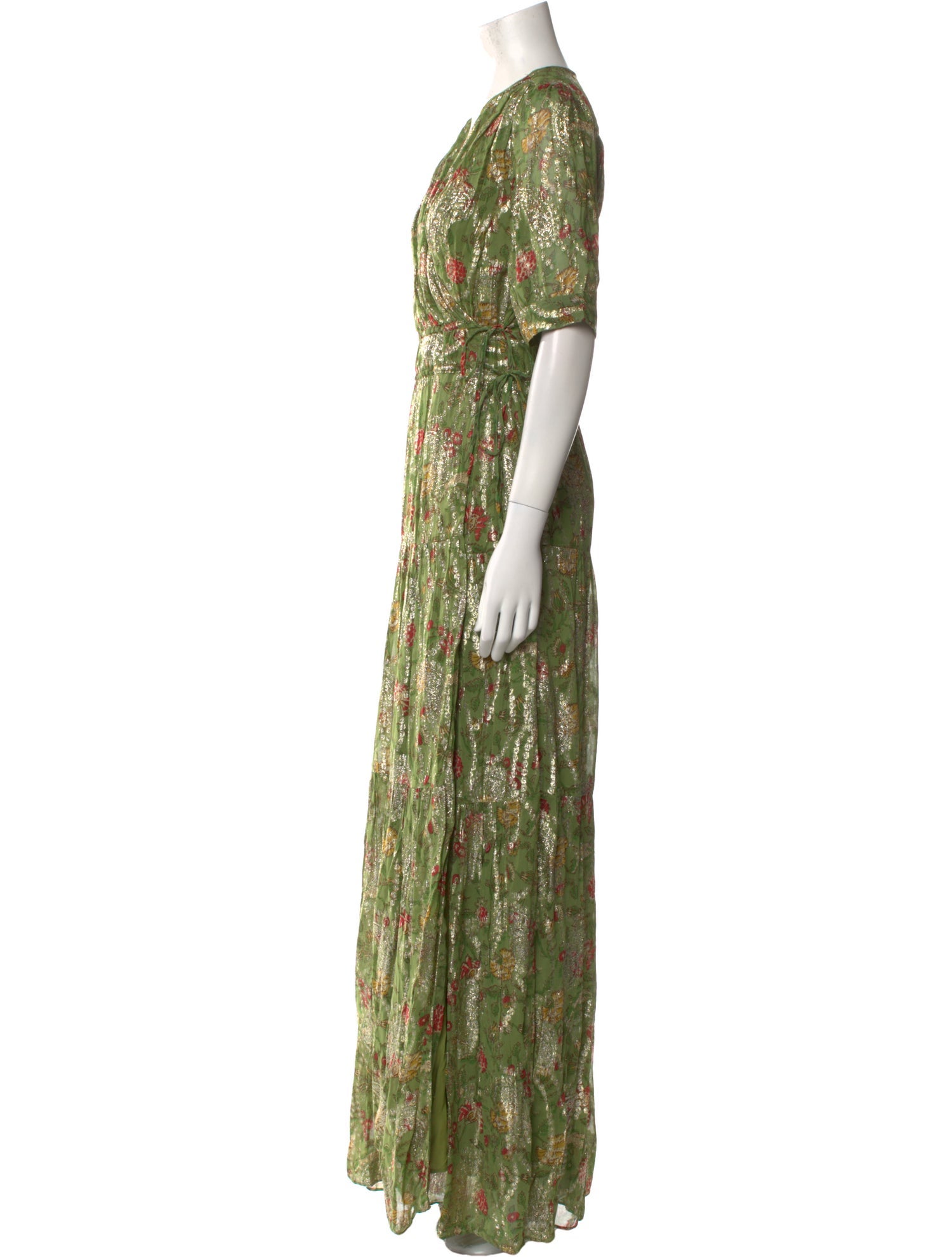 BA&SH Floral Print Long Dress