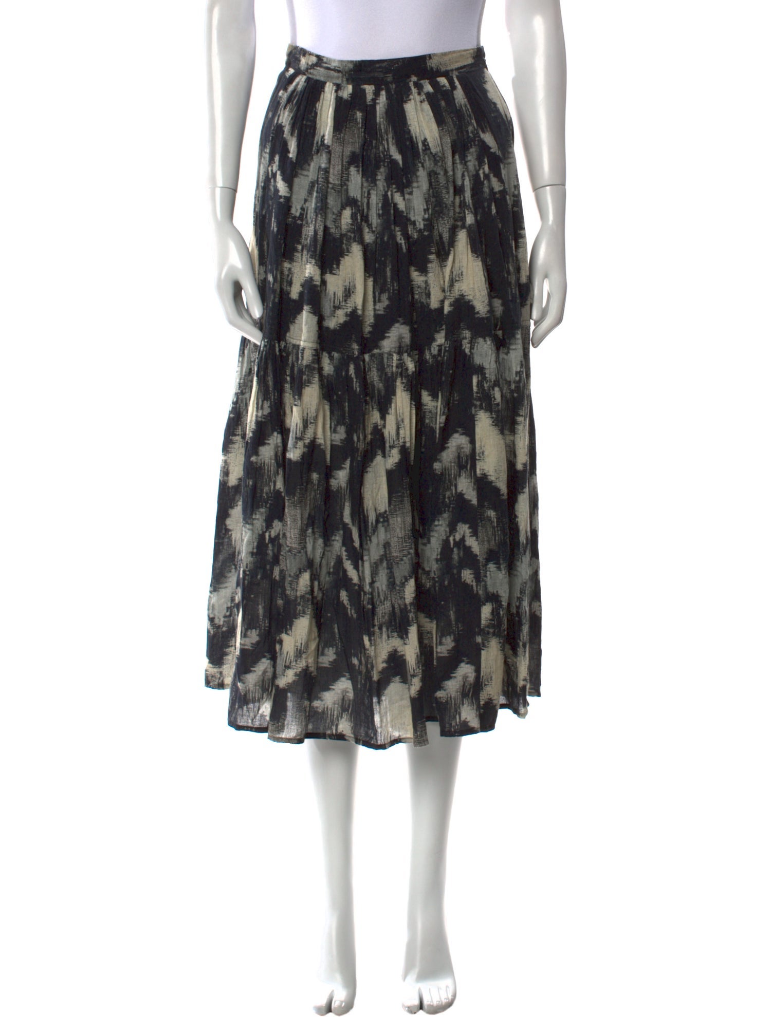 BA&SH Printed Midi Length Skirt