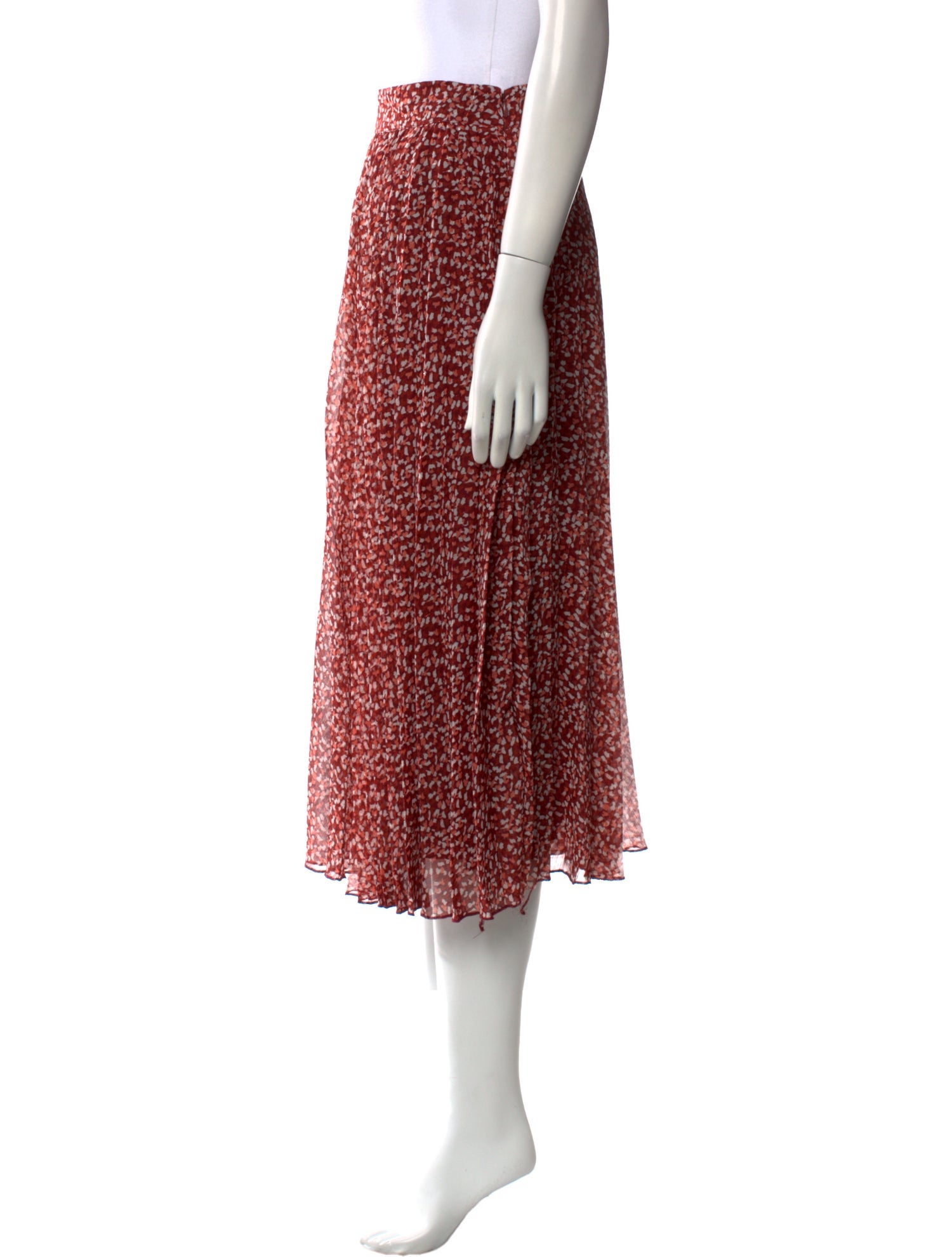 BA&SH Floral Print Midi Length Skirt