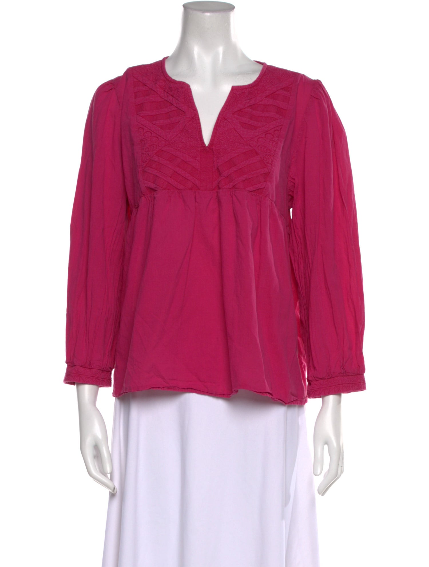 BA&SH V-Neck Long Sleeve Blouse