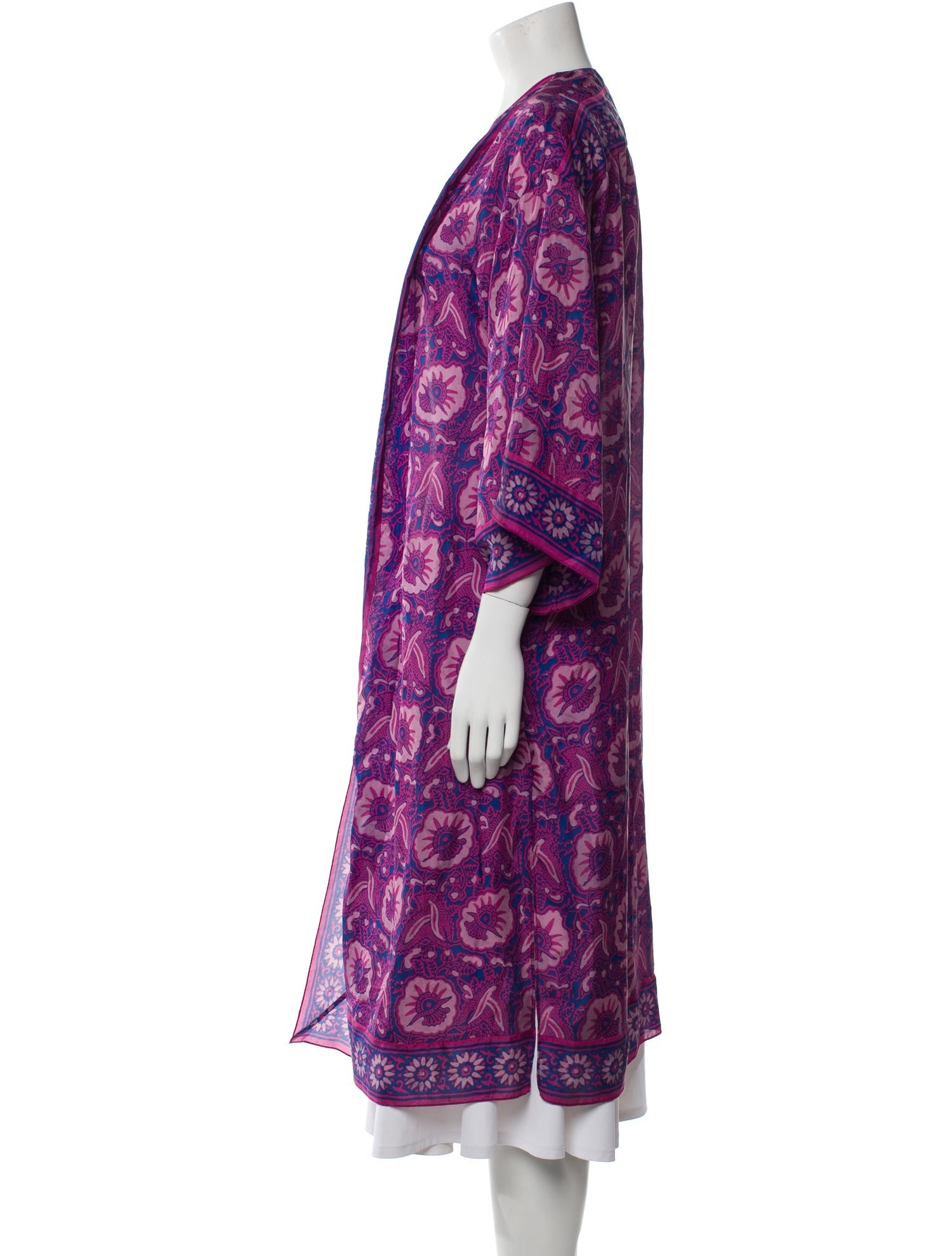 BA&SH Silk Floral Print Robe
