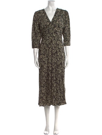 BA&SH Printed Long Dress