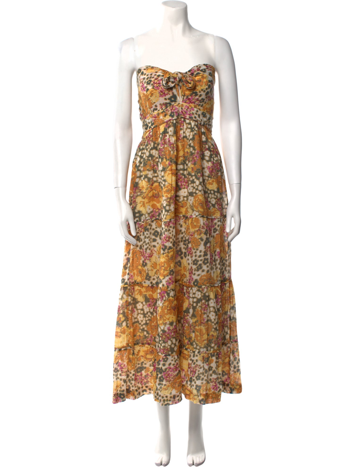 BA&SH Printed Midi Length Dress