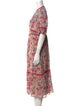 BA&SH Floral Print Midi Length Dress