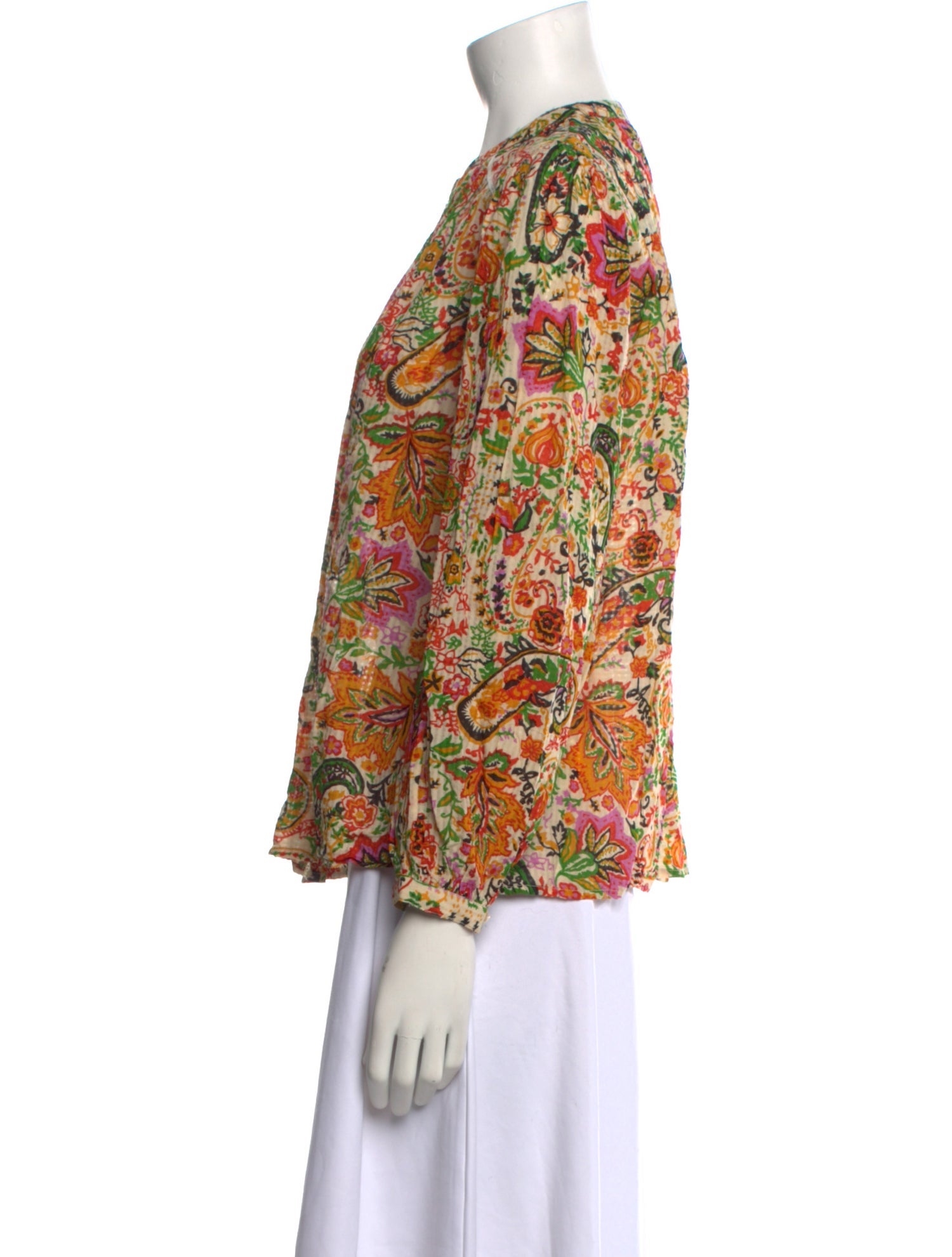 BA&SH Floral Print Crew Neck Blouse