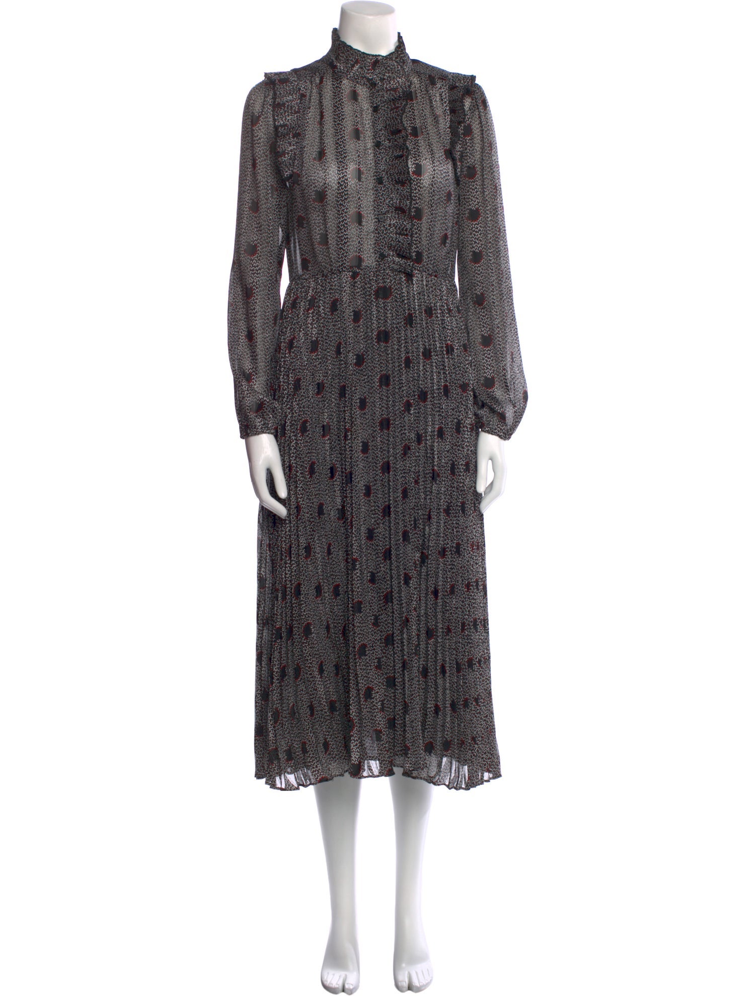 BA&SH Floral Print Long Dress