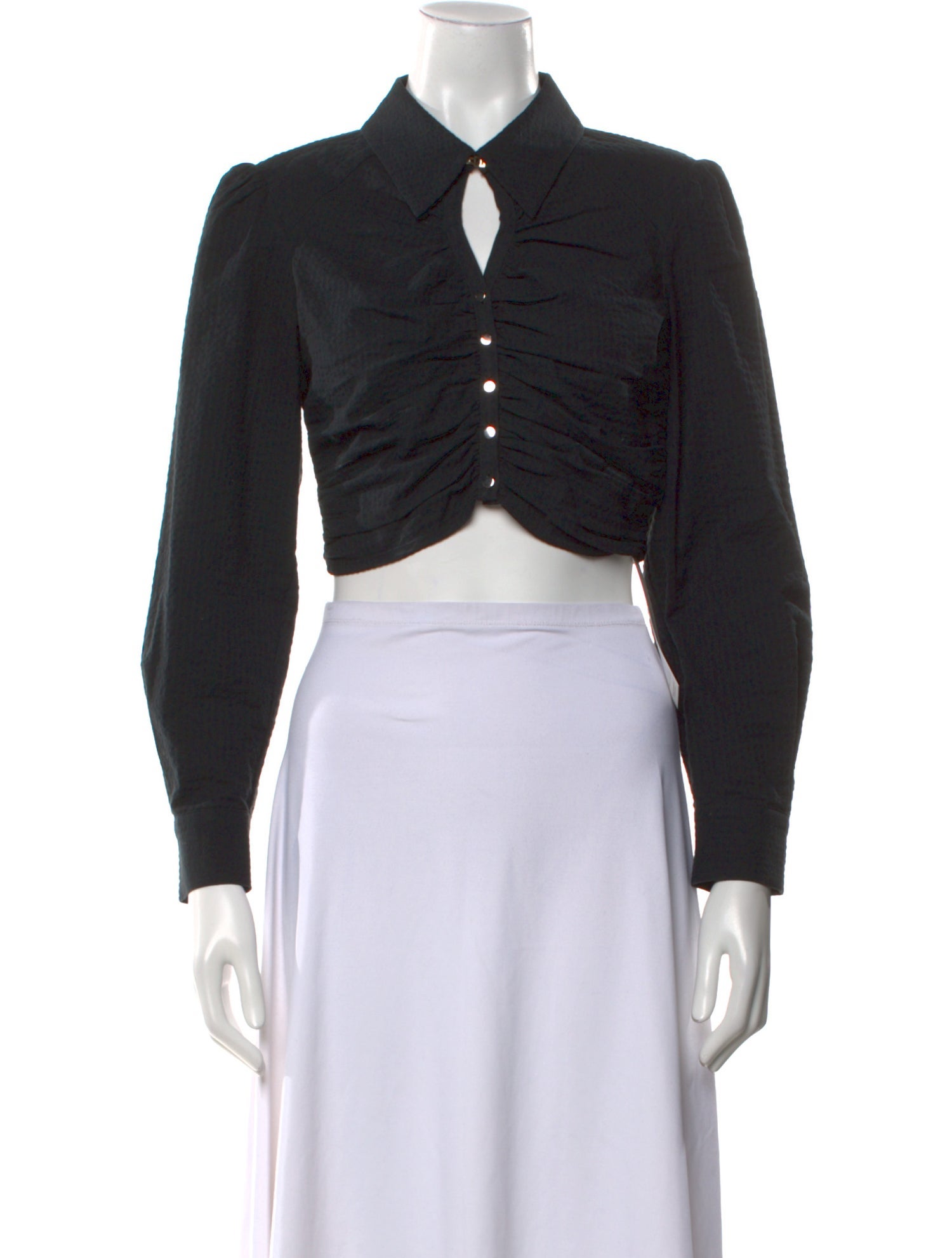 BA&SH Long Sleeve Crop Top